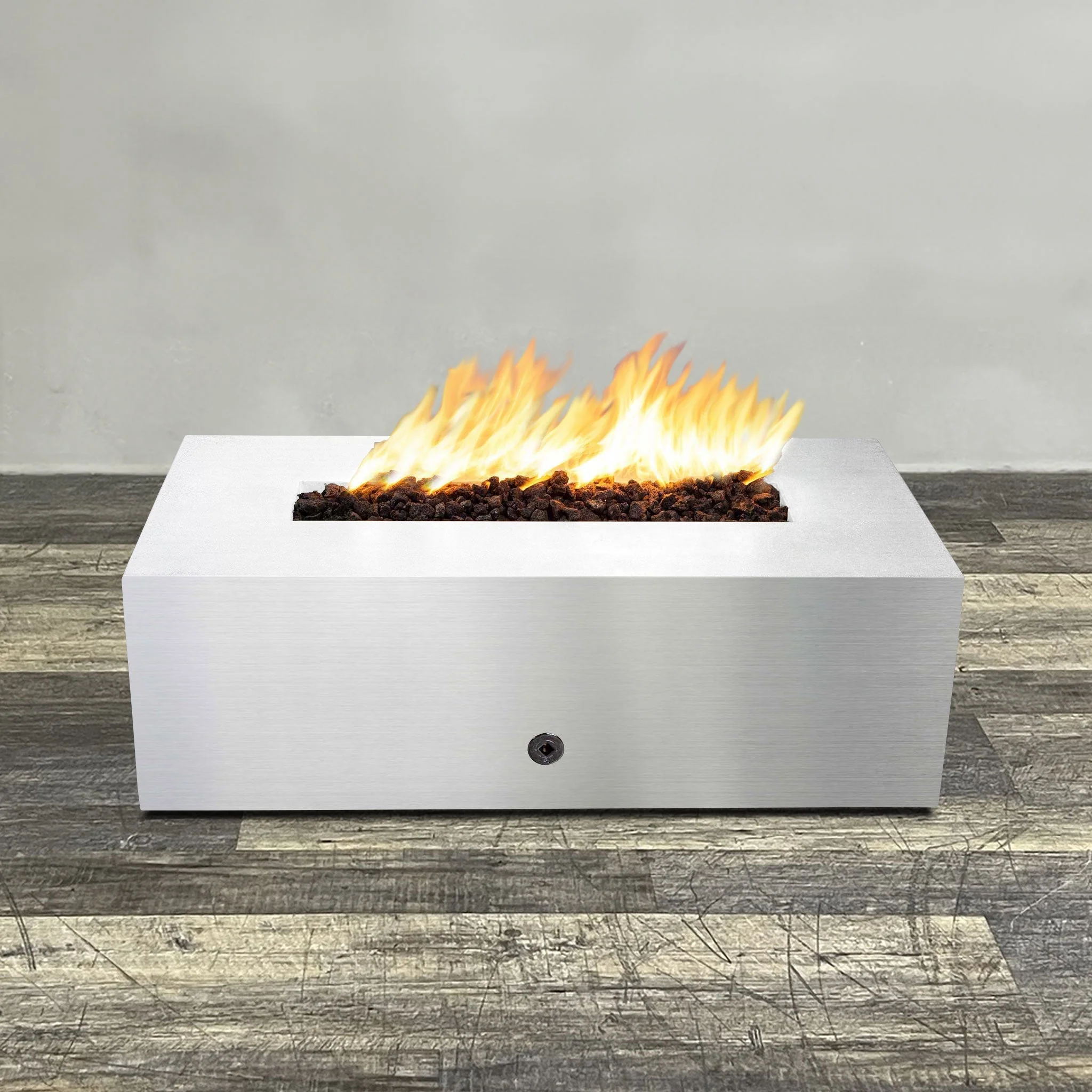 48" x 24" Rectangle Gravity Stainless Steel Fire Pit - Natural Gas - Match Lit by Starfire Designs - Image 4