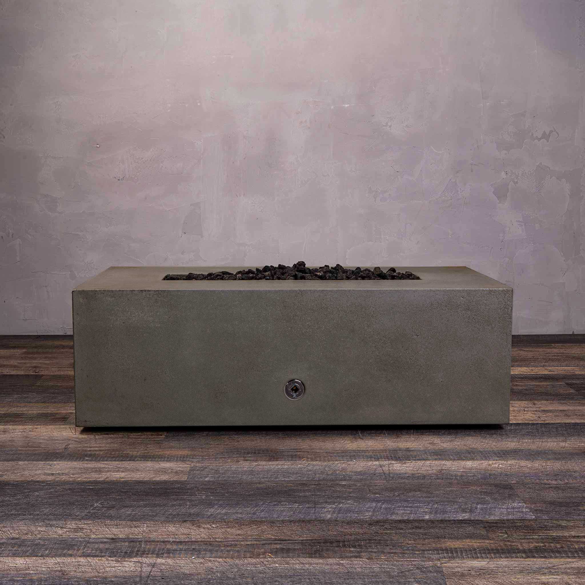 48" x 32" Rectangle Gravity Concrete (GFRC) Fire Pit - 110V Electronic Ignition System- Propane Gas Hardline - Brown by Starfire Designs - Image 11