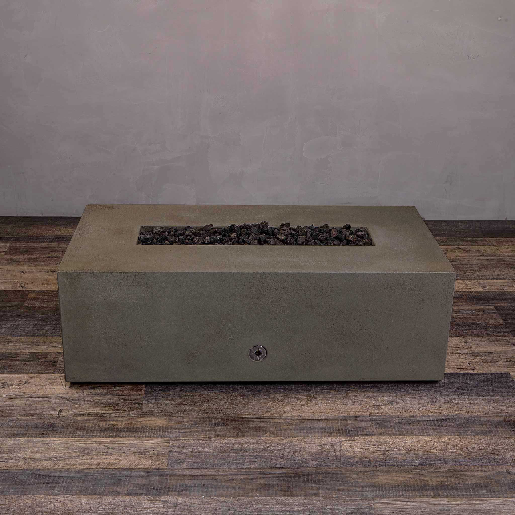 48" x 32" Rectangle Gravity Concrete (GFRC) Fire Pit - 110V Electronic Ignition System- Propane Gas Hardline - Brown by Starfire Designs - Image 12