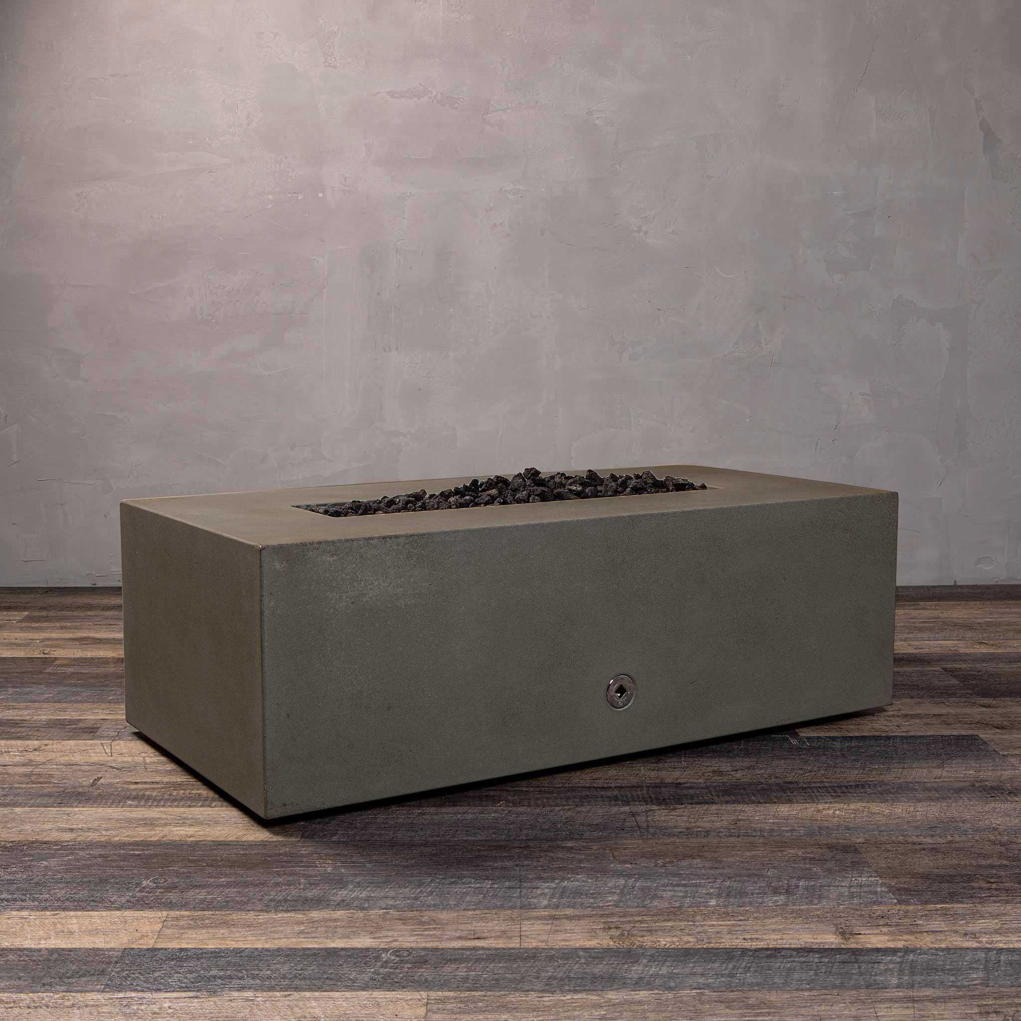 48" x 32" Rectangle Gravity Concrete (GFRC) Fire Pit - 110V Electronic Ignition System- Propane Gas Hardline - Brown by Starfire Designs - Image 13