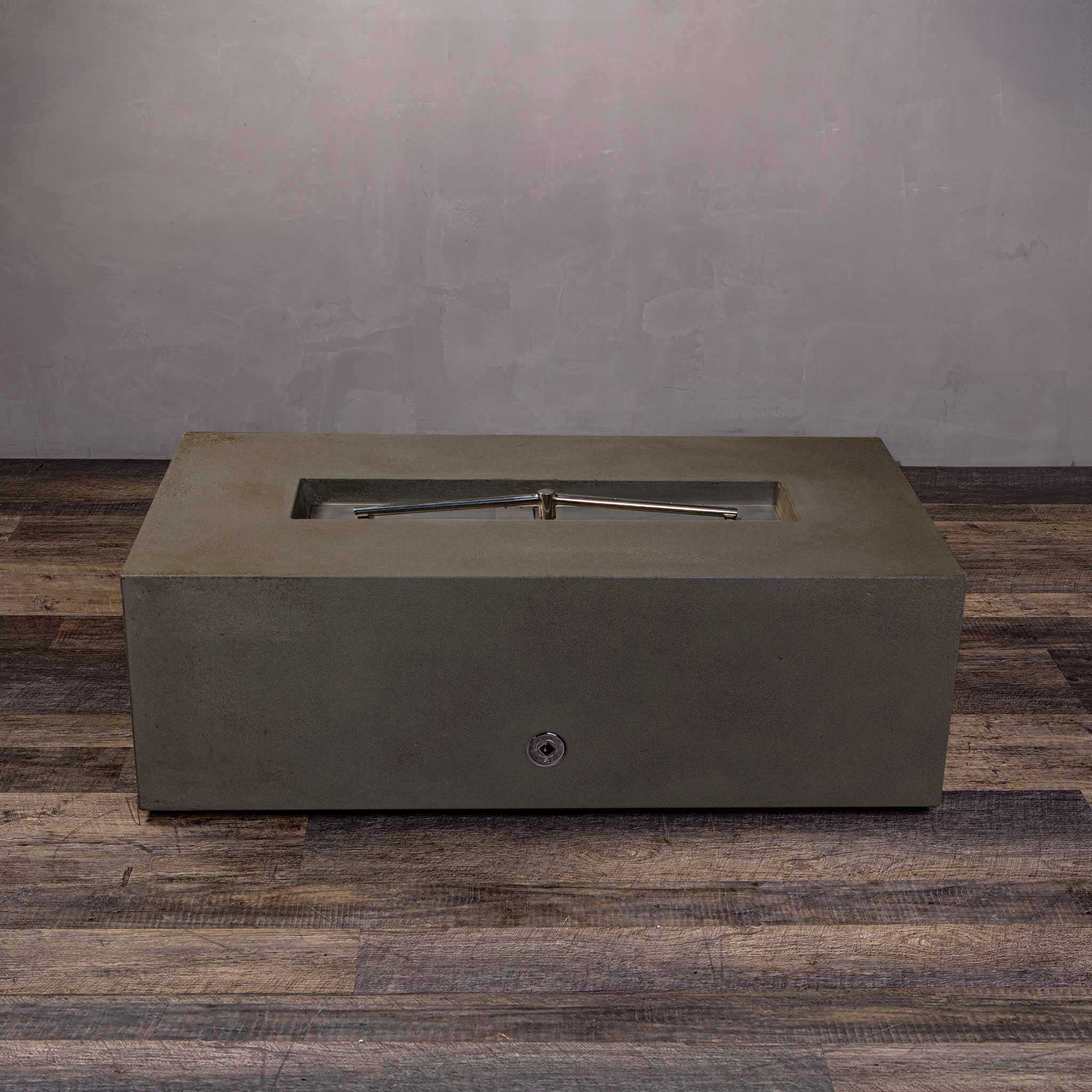 48" x 32" Rectangle Gravity Concrete (GFRC) Fire Pit - 110V Electronic Ignition System- Propane Gas Hardline - Brown by Starfire Designs - Image 14