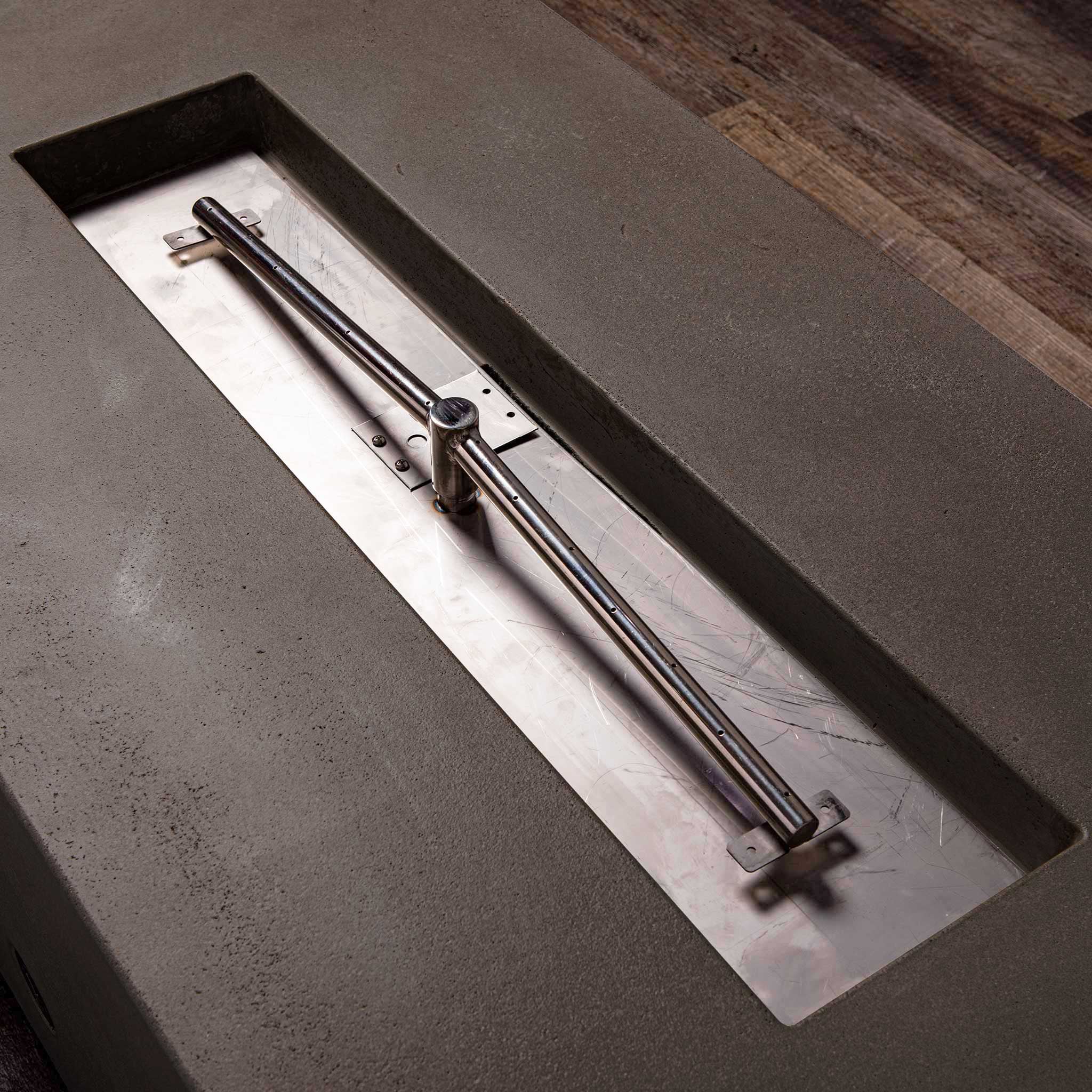48" x 32" Rectangle Gravity Concrete (GFRC) Fire Pit - 110V Electronic Ignition System- Propane Gas Hardline - Brown by Starfire Designs - Image 15