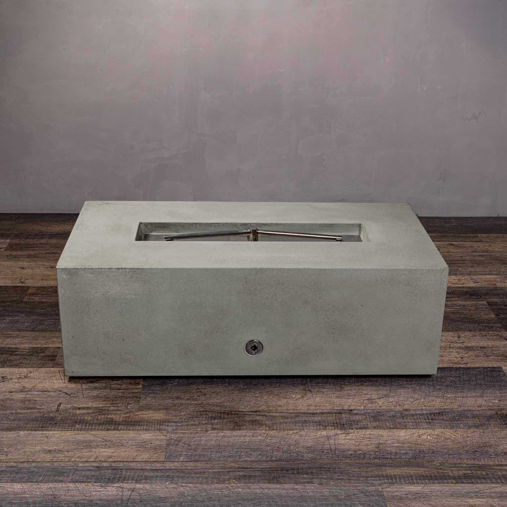 48" x 32" Rectangle Gravity Concrete (GFRC) Fire Pit - Natural Gas - Push Button Spark Ignition - Natural Gray by Starfire Designs - Image 15