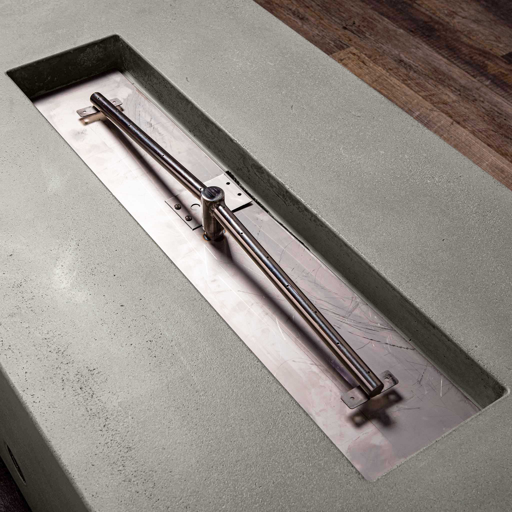48" x 32" Rectangle Gravity Concrete (GFRC) Fire Pit - Natural Gas - Push Button Spark Ignition - Natural Gray by Starfire Designs - Image 16
