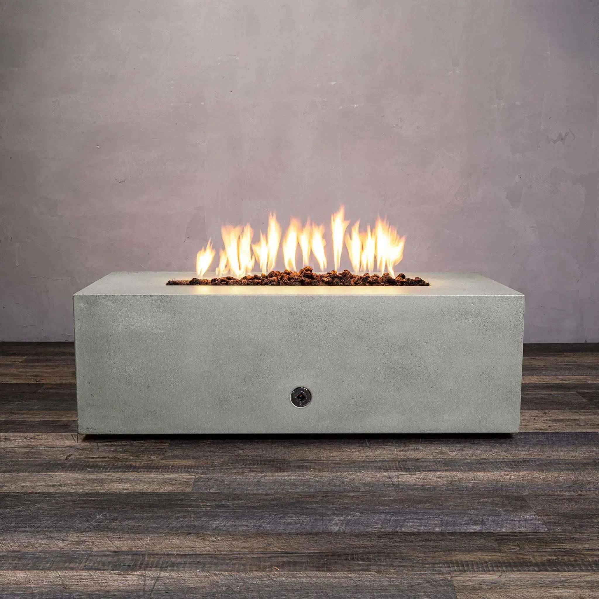 48" x 32" Rectangle Rustic Gravity Concrete (GFRC) Fire Pit by Starfire Designs - Image 10
