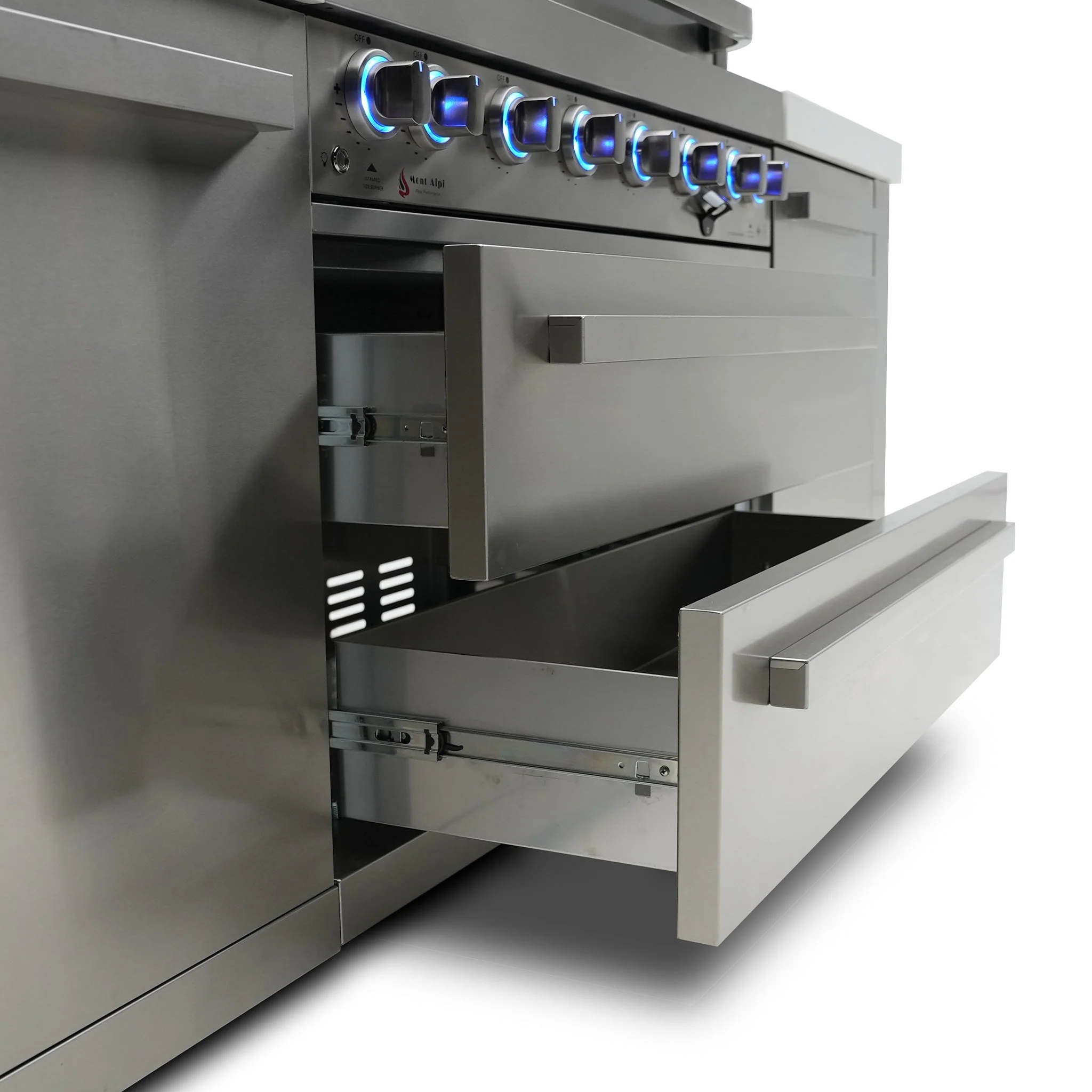 6-Burner with Kegerator and Beverage Center Stainless Steel Propane Gas BBQ Island Grill - MAi805-KEGBEV by Mont Alpi - Image 5