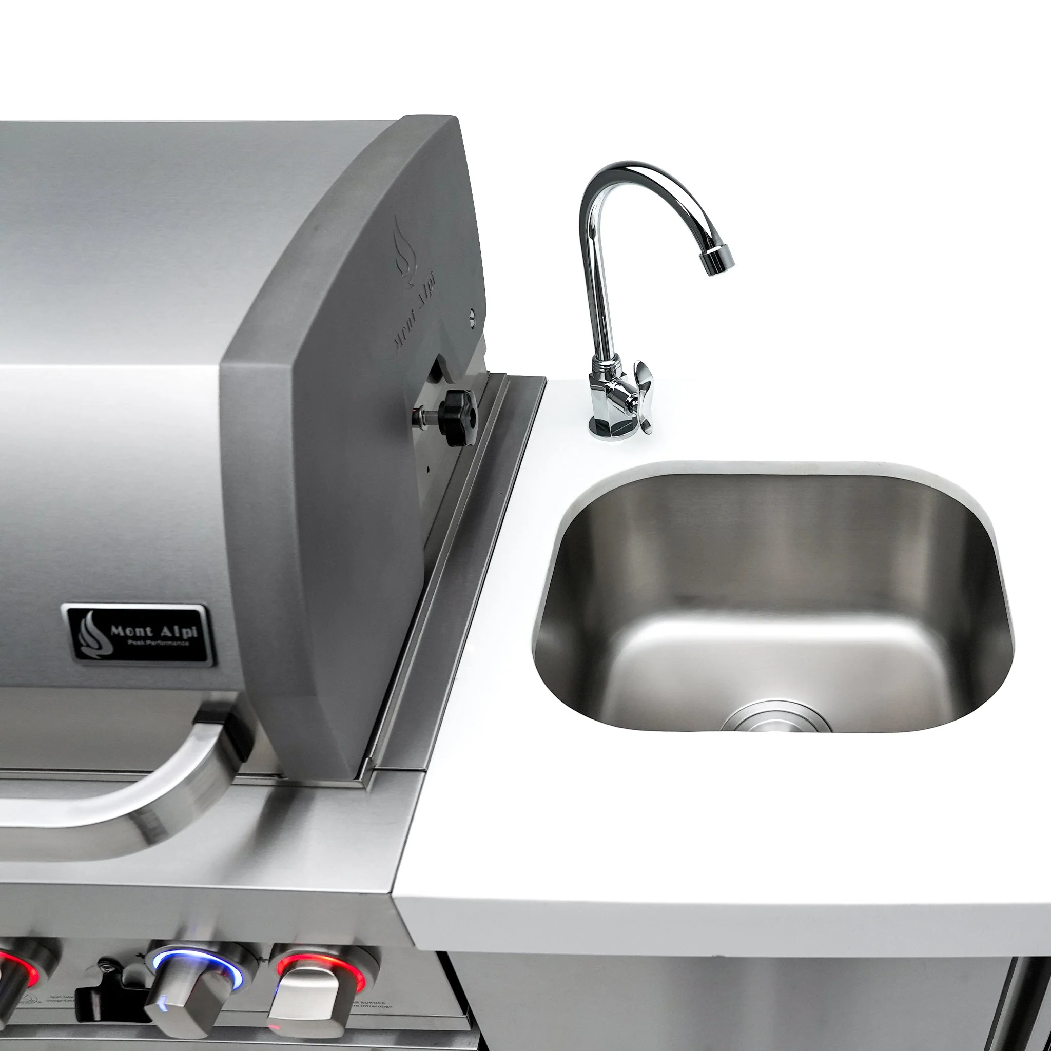 6-Burner with Kegerator and Beverage Center Stainless Steel Propane Gas BBQ Island Grill - MAi805-KEGBEV by Mont Alpi - Image 7
