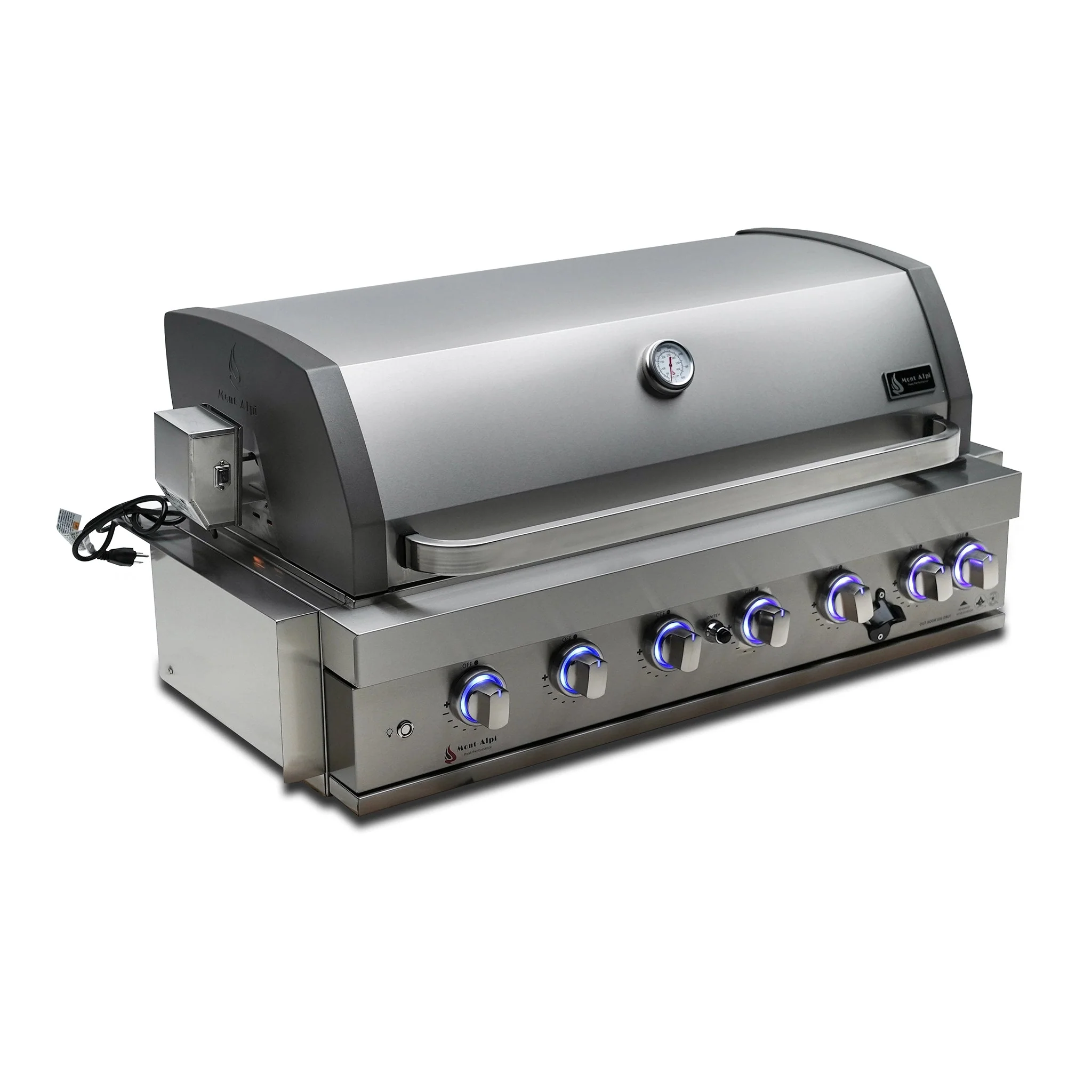 6-Burner with Rotisserie Kit 44" Stainless Steel Propane Gas Built In Grill - MABi805 by Mont Alpi - Image 2