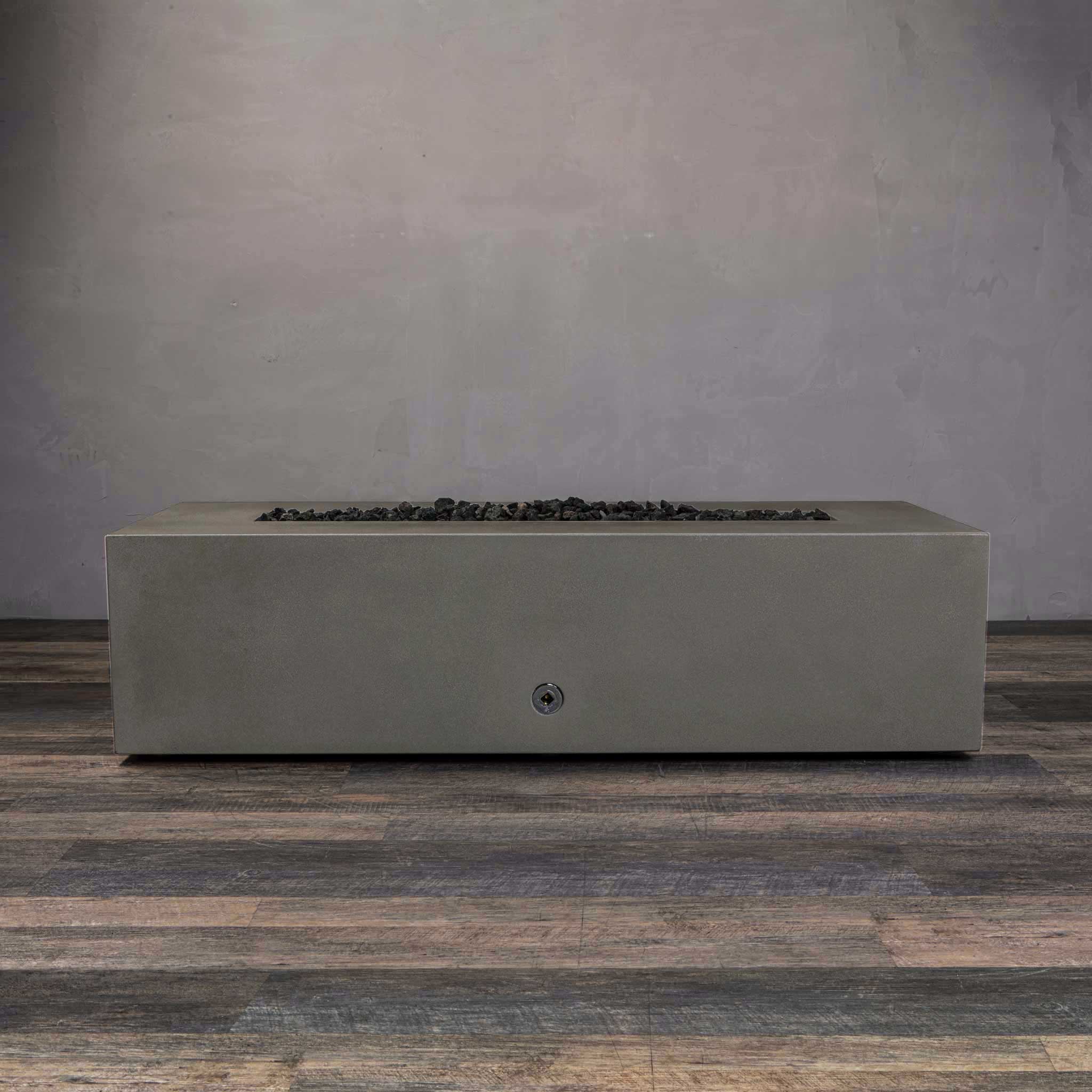 60" x 24" Rectangle Gravity Concrete (GFRC) Fire Pit - Natural Gas - 110V Electronic Ignition System - Brown by Starfire Designs - Image 12