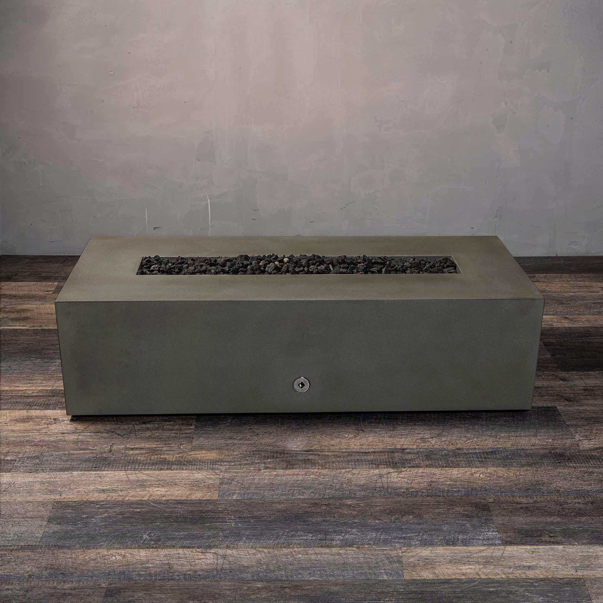 60" x 24" Rectangle Gravity Concrete (GFRC) Fire Pit - Natural Gas - 110V Electronic Ignition System - Brown by Starfire Designs - Image 13