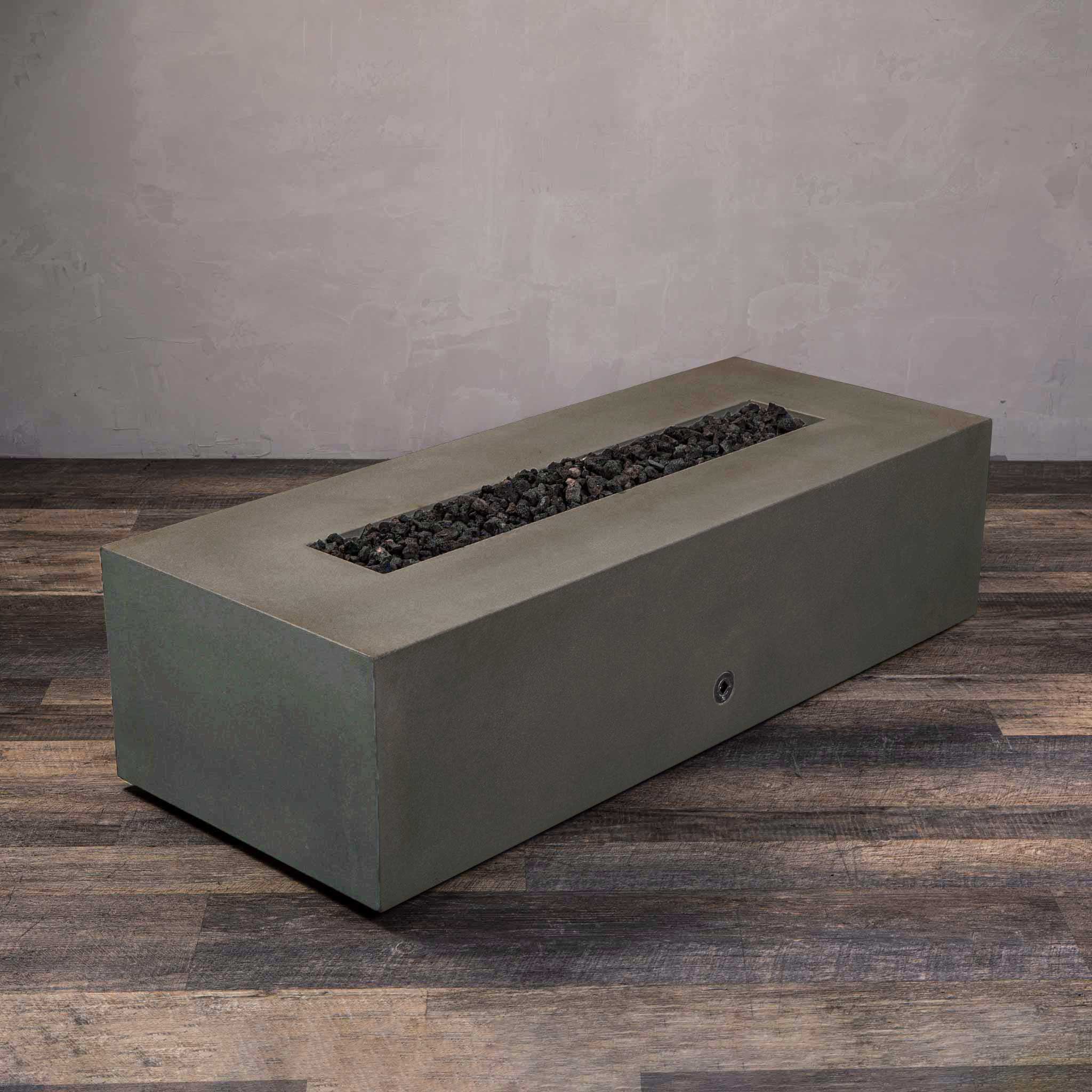 60" x 24" Rectangle Gravity Concrete (GFRC) Fire Pit - Natural Gas - 110V Electronic Ignition System - Brown by Starfire Designs - Image 15