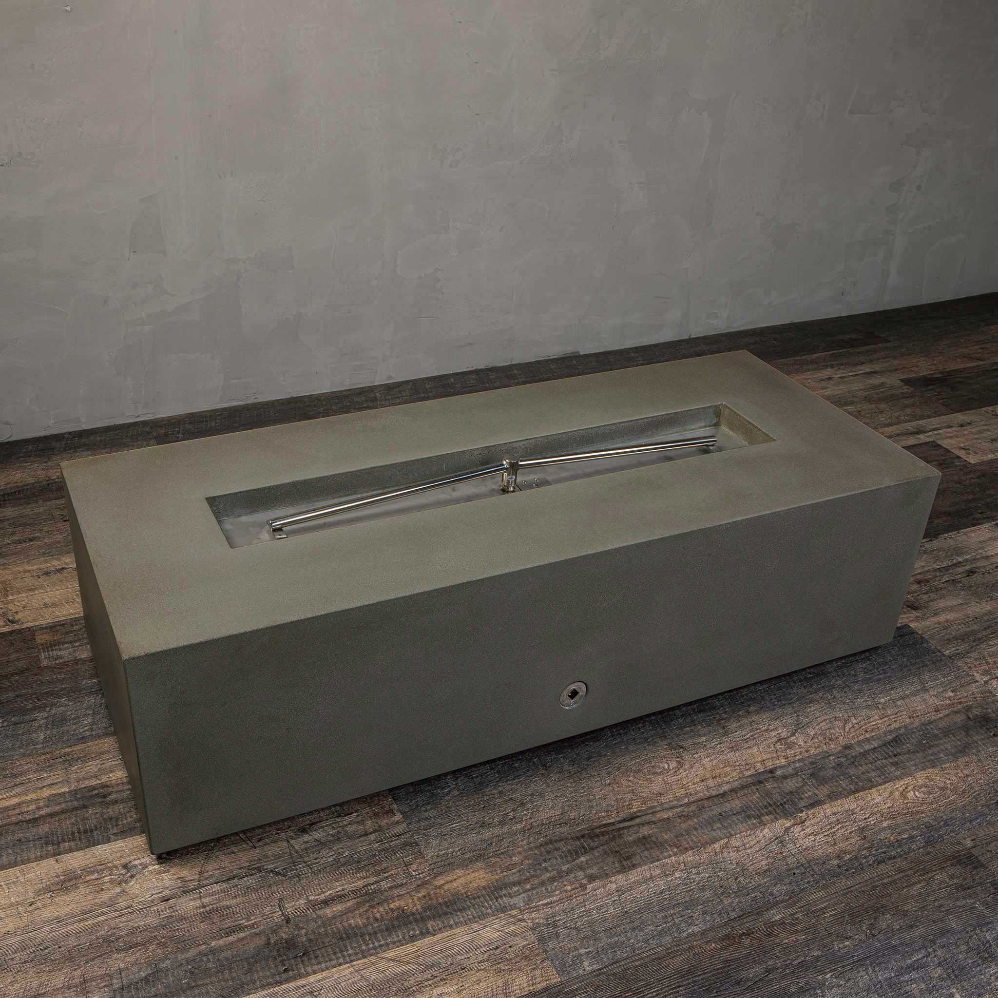 60" x 24" Rectangle Gravity Concrete (GFRC) Fire Pit - Natural Gas - 110V Electronic Ignition System - Brown by Starfire Designs - Image 16