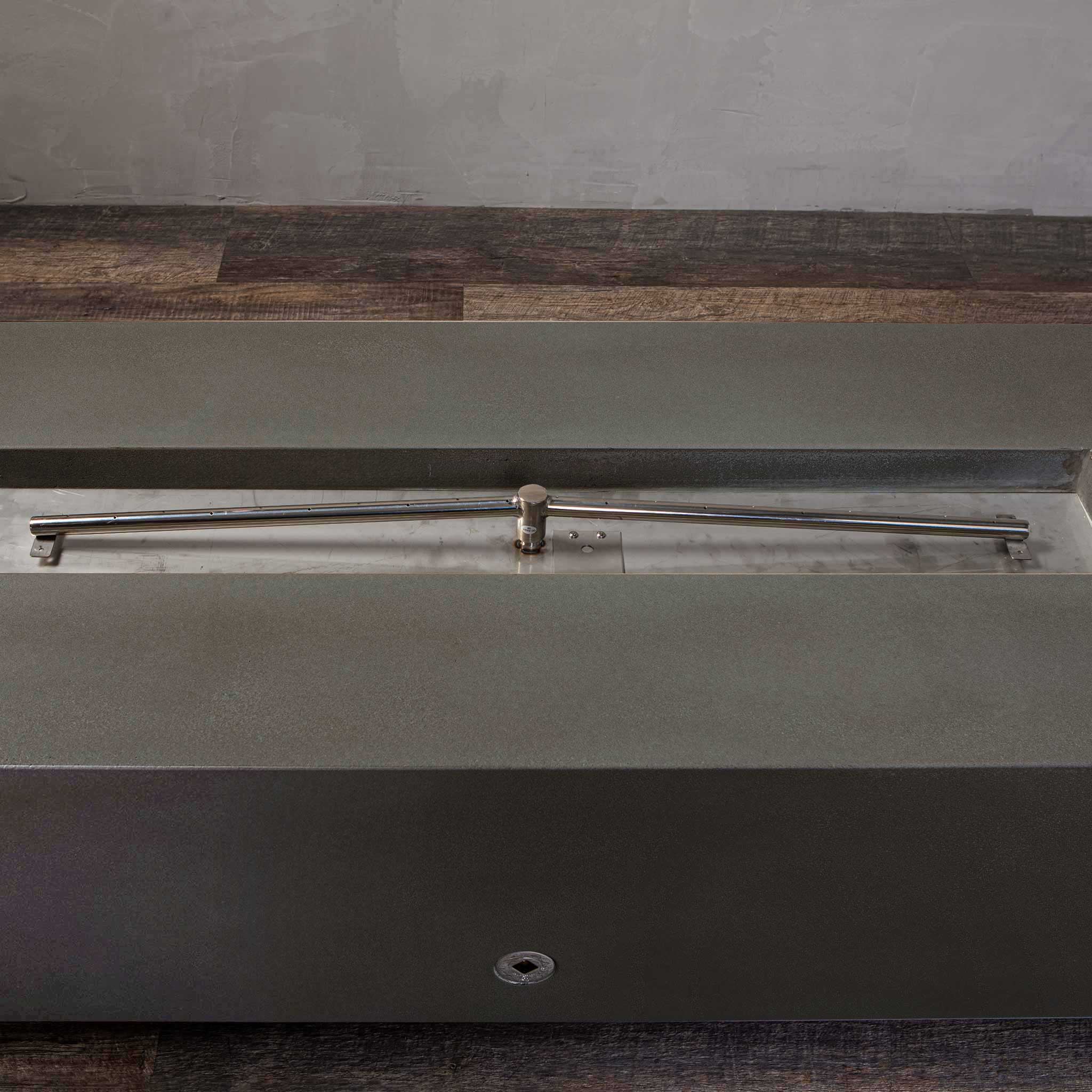 60" x 24" Rectangle Gravity Concrete (GFRC) Fire Pit - Natural Gas - 110V Electronic Ignition System - Brown by Starfire Designs - Image 17