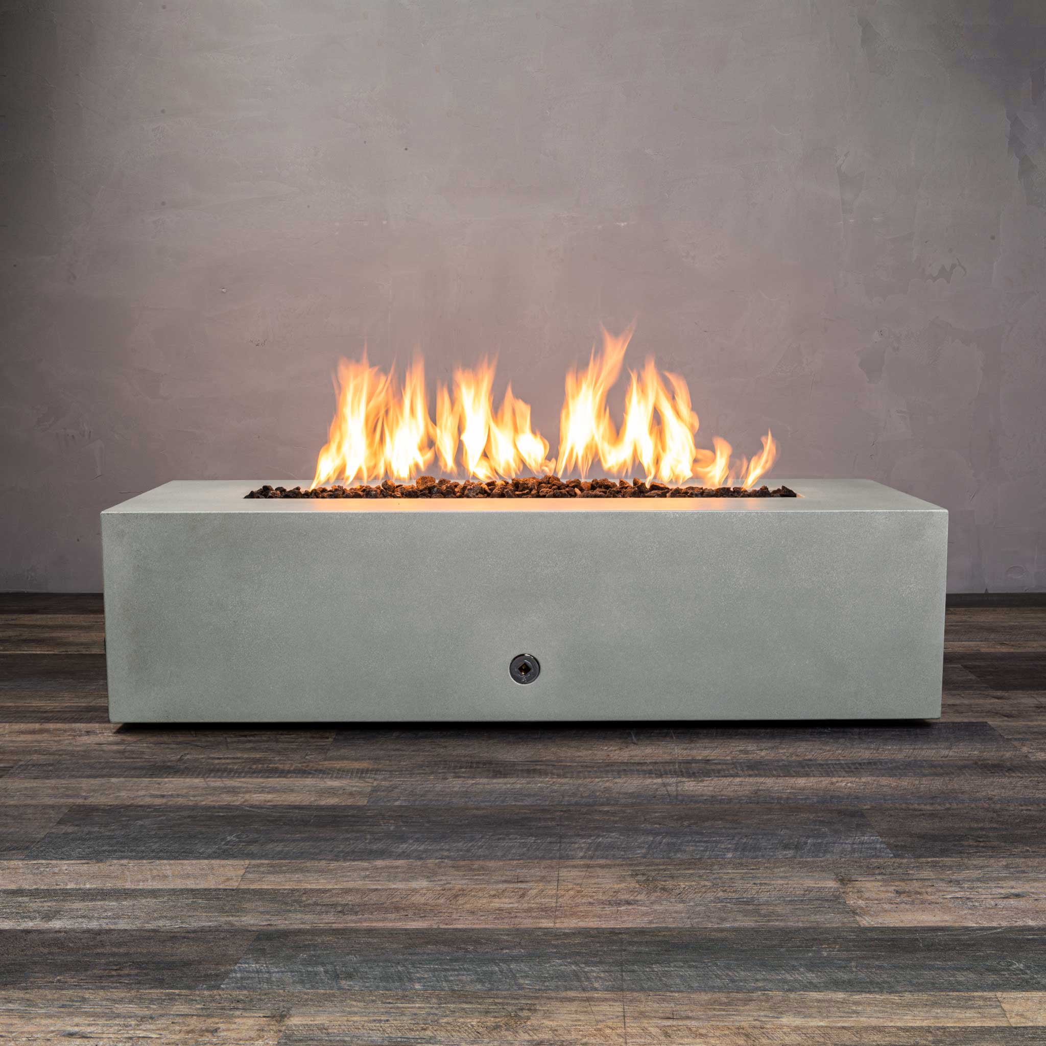 60" x 24" Rectangle Gravity Concrete (GFRC) Fire Pit by Starfire Designs