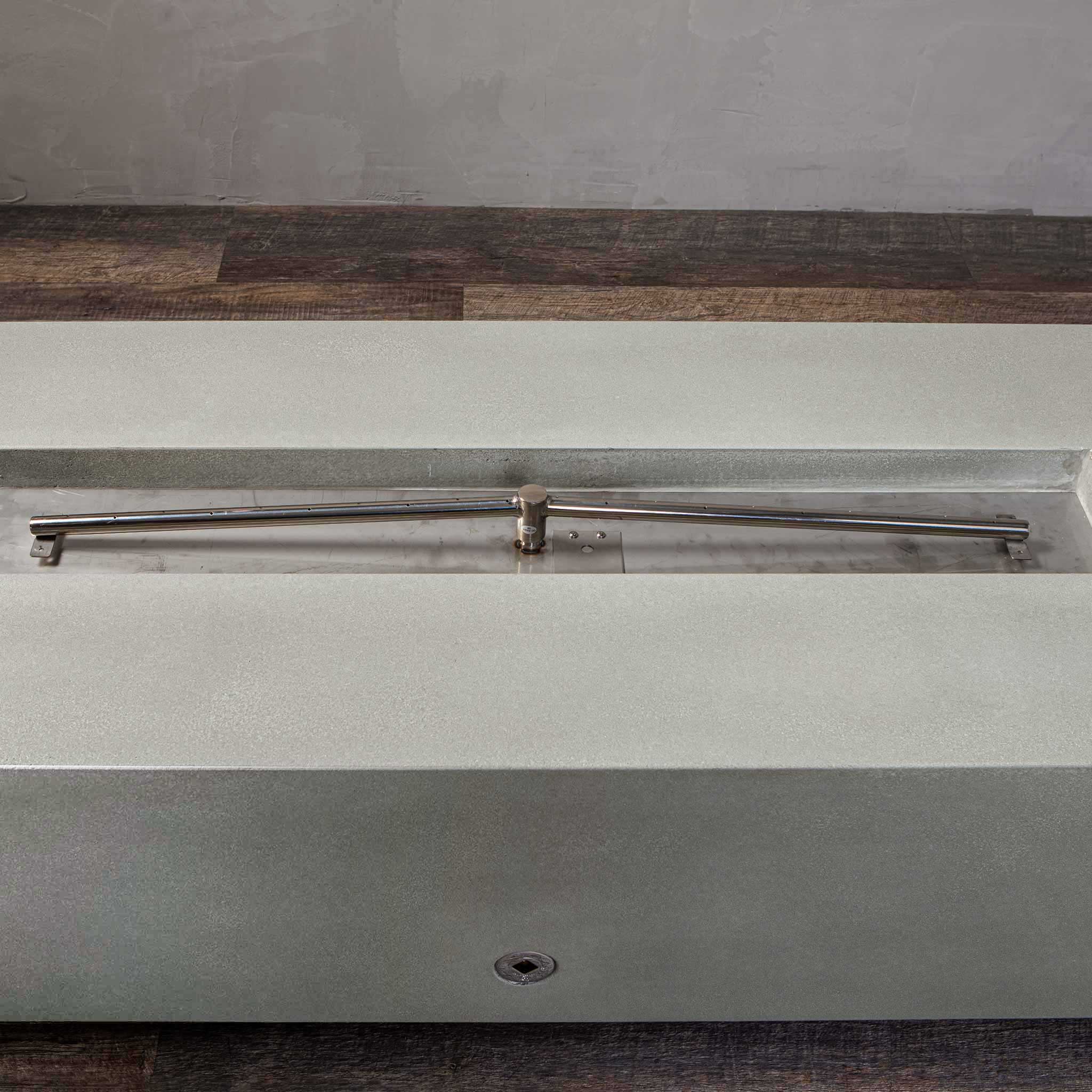 60" x 24" Rectangle Gravity Concrete (GFRC) Fire Pit - Natural Gas - Push Button Spark Ignition - Natural Gray by Starfire Designs - Image 15