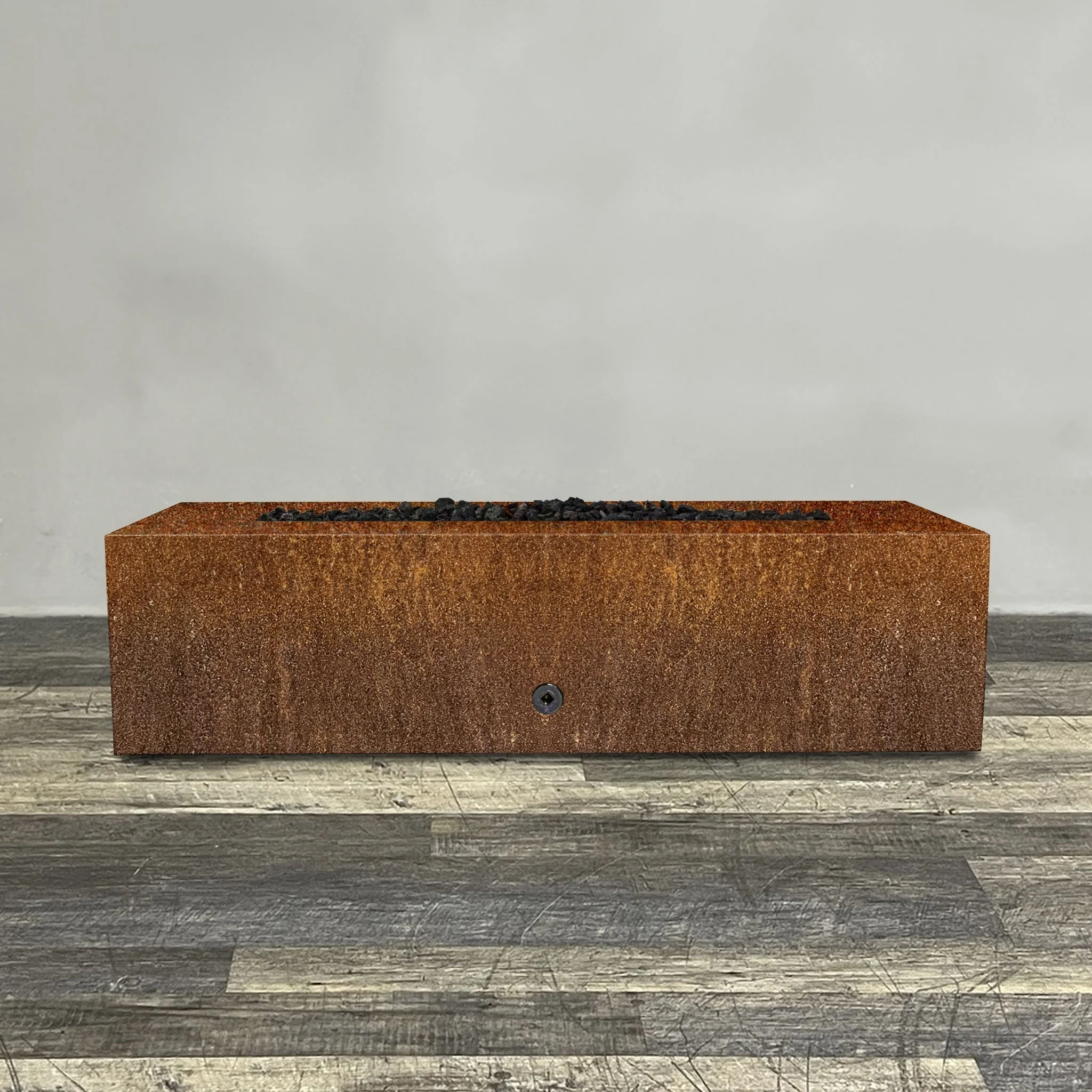60" x 24" Rectangle Gravity Corten Steel Fire Pit - Propane Gas Hardline - Push Button Spark Ignition by Starfire Designs - Image 2