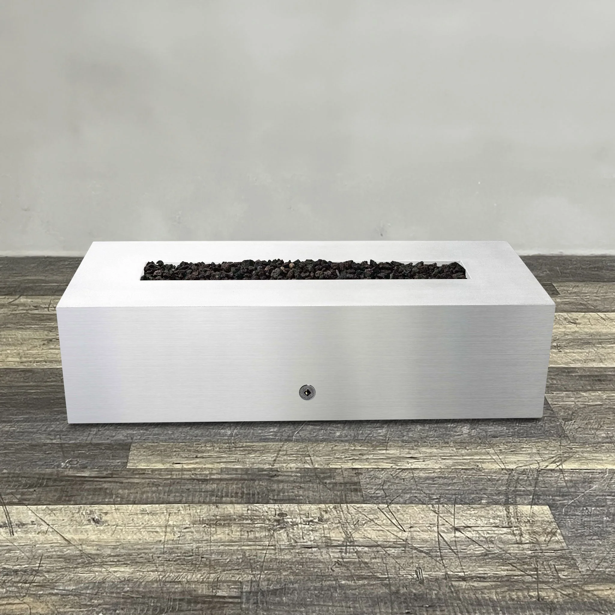 60" x 24" Rectangle Gravity Stainless Steel Fire Pit - Natural Gas - 110V Electronic Ignition System by Starfire Designs - Image 5