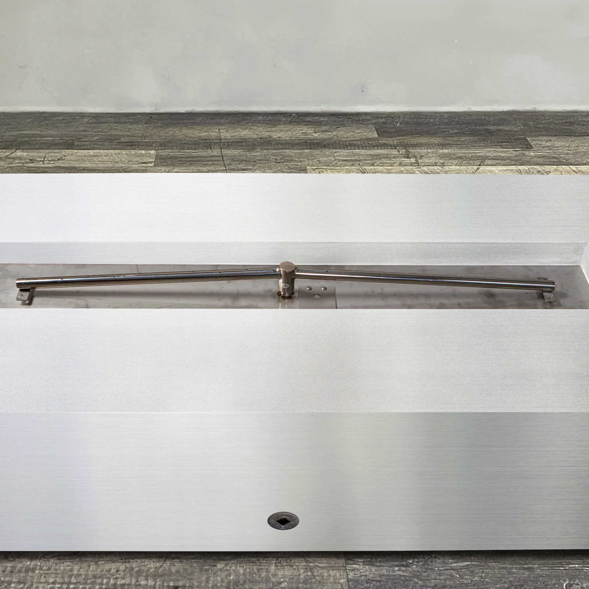 60" x 24" Rectangle Gravity Stainless Steel Fire Pit - Natural Gas - 110V Electronic Ignition System by Starfire Designs - Image 6