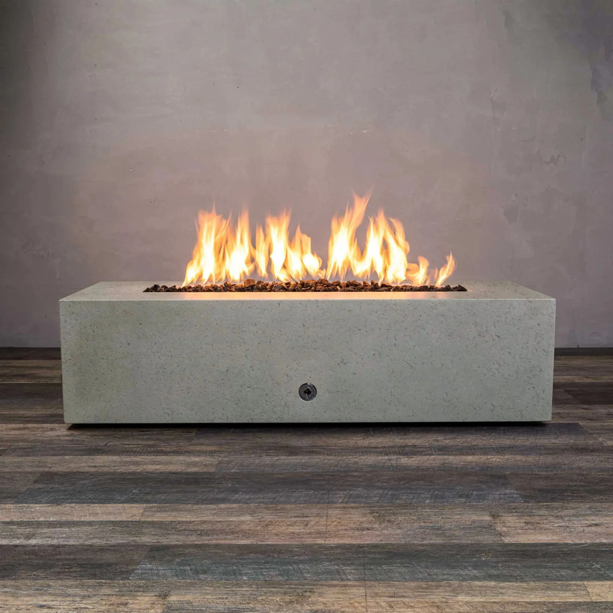 60" x 24" Rectangle Rustic Gravity Concrete (GFRC) Fire Pit by Starfire Designs - Image 6