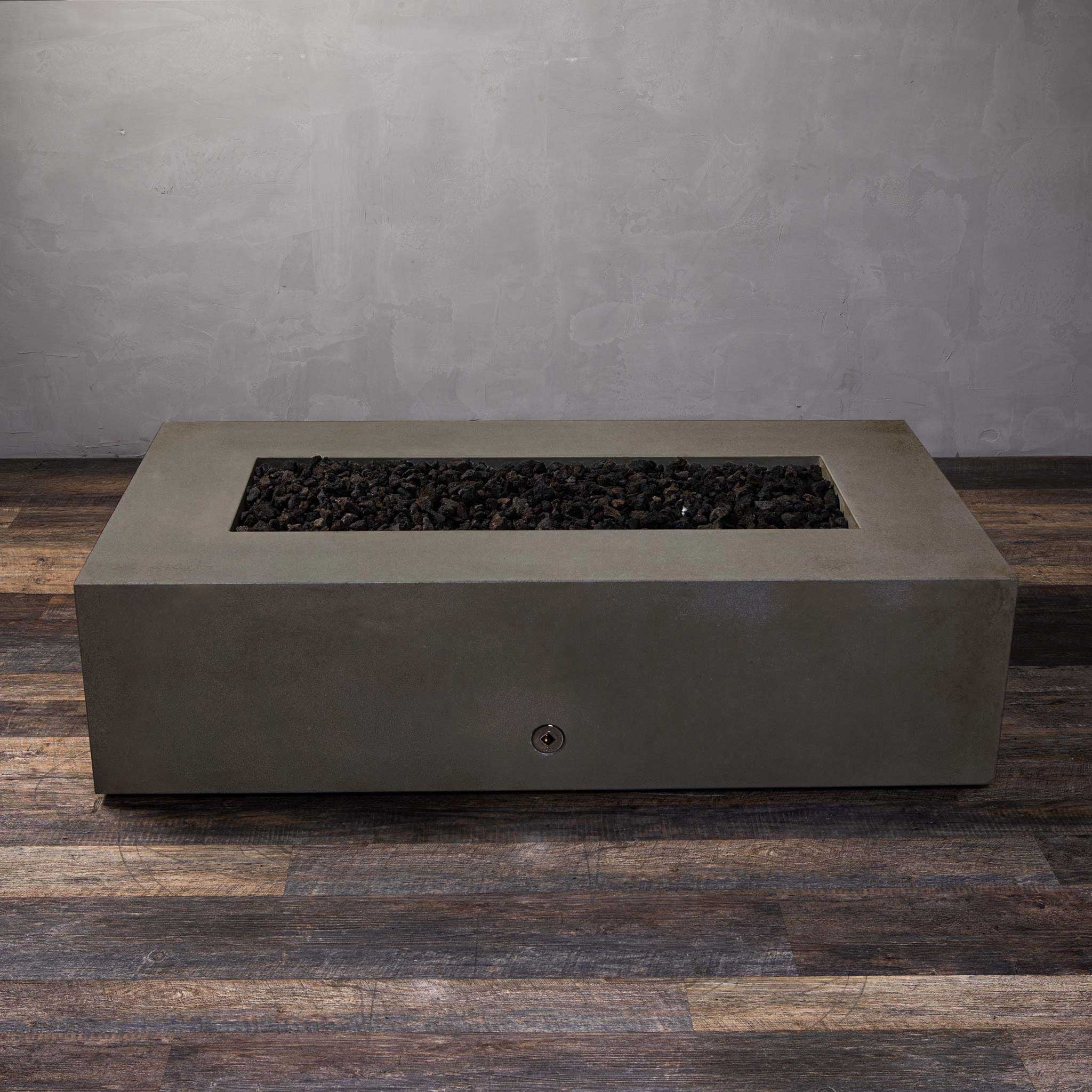 60" x 32" Rectangle Gravity Concrete (GFRC) Fire Pit - Natural Gas - 110V Electronic Ignition System - Brown by Starfire Designs - Image 16