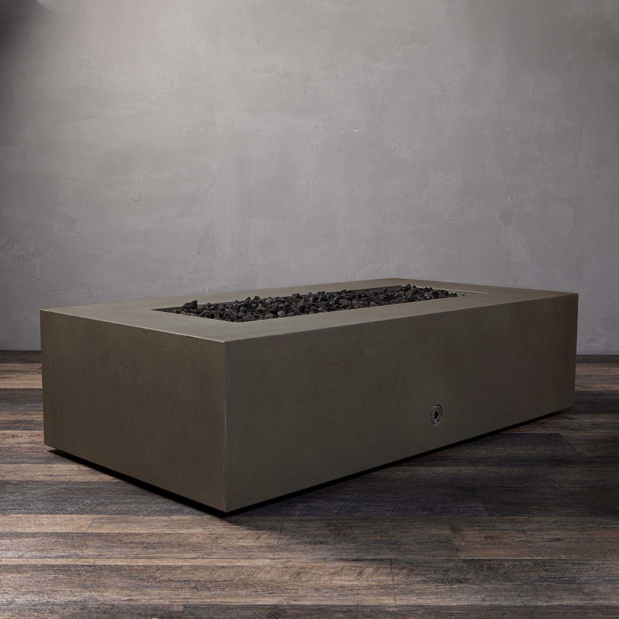 60" x 32" Rectangle Gravity Concrete (GFRC) Fire Pit - Natural Gas - 110V Electronic Ignition System - Brown by Starfire Designs - Image 17