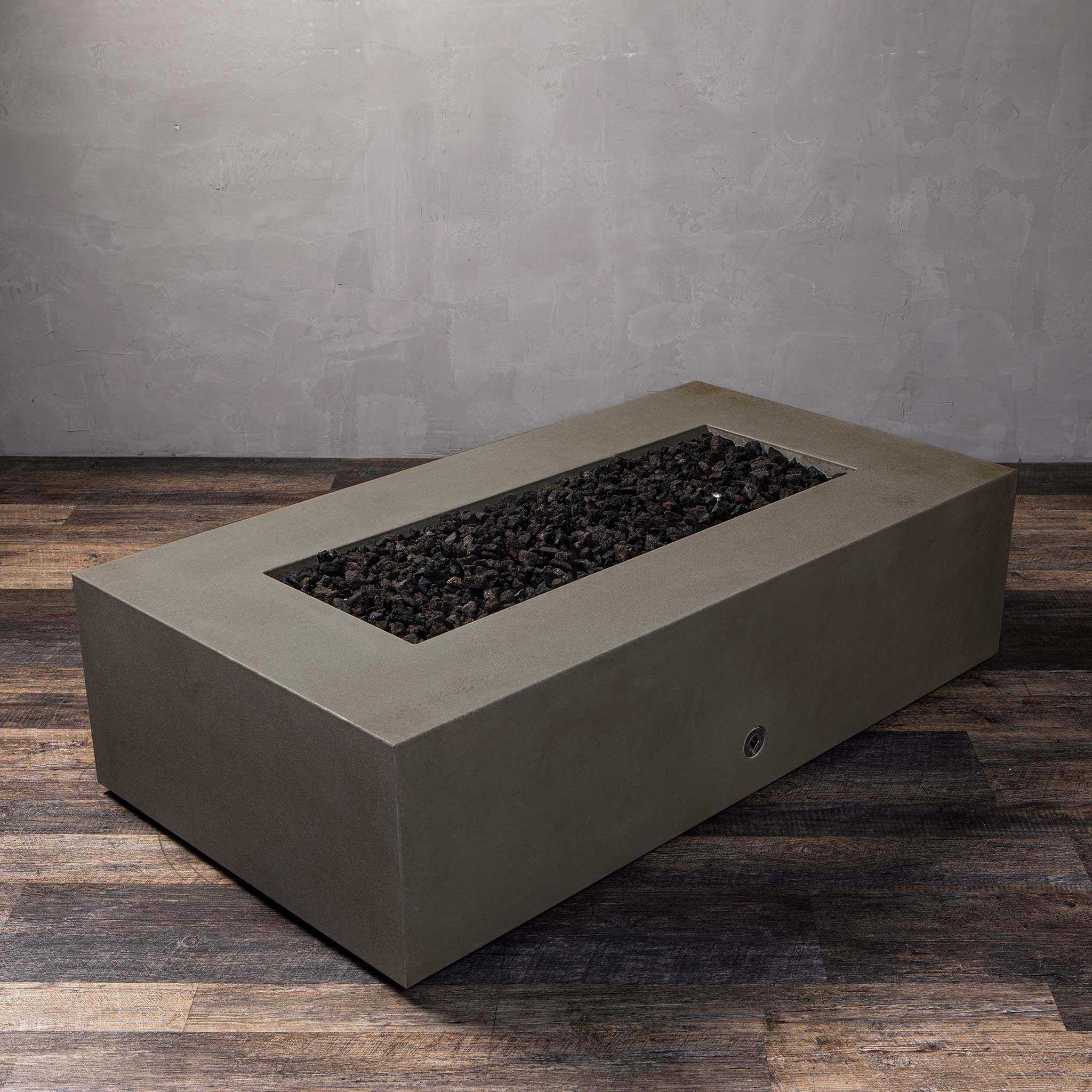 60" x 32" Rectangle Gravity Concrete (GFRC) Fire Pit - Natural Gas - 110V Electronic Ignition System - Brown by Starfire Designs - Image 18