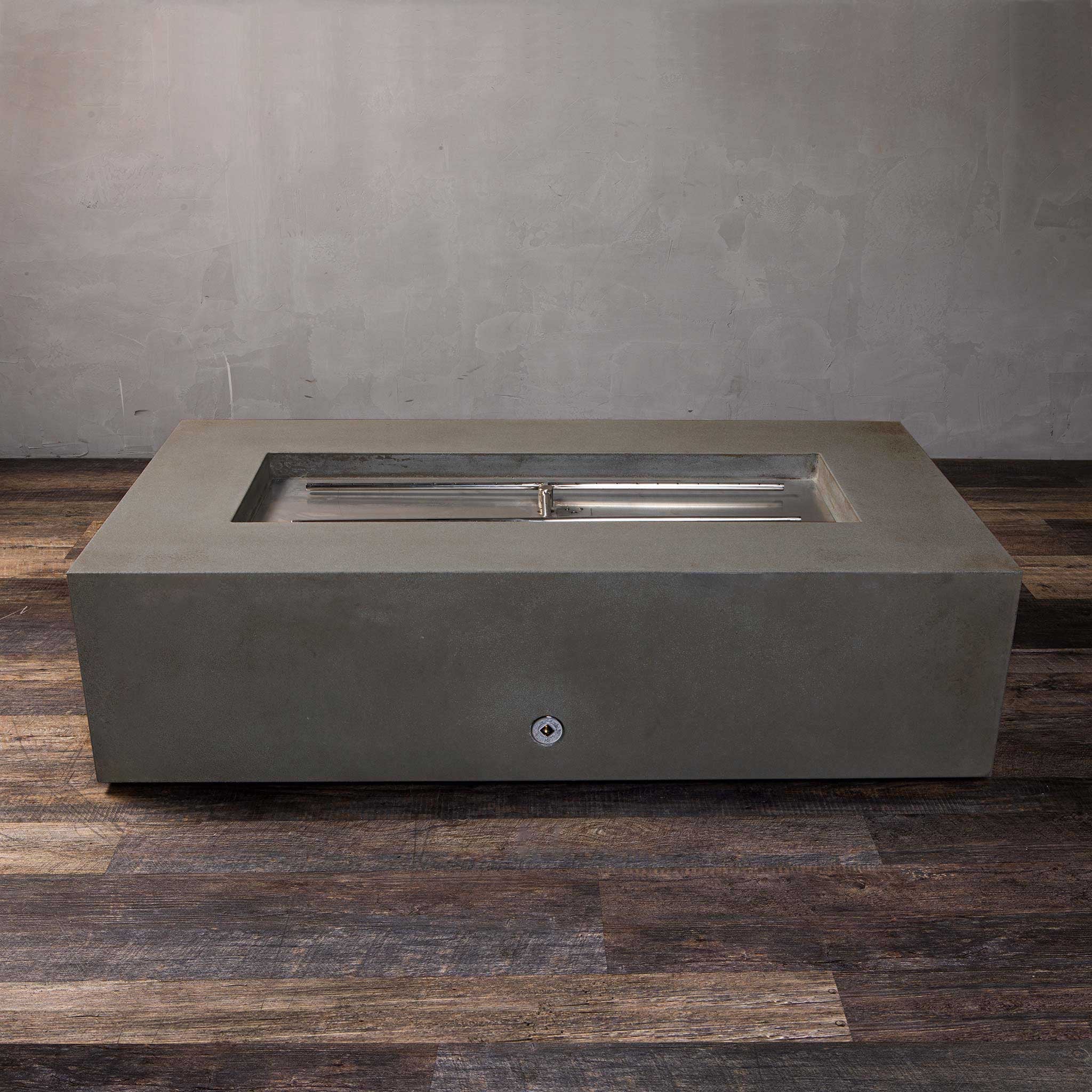 60" x 32" Rectangle Gravity Concrete (GFRC) Fire Pit - Natural Gas - 110V Electronic Ignition System - Brown by Starfire Designs - Image 21
