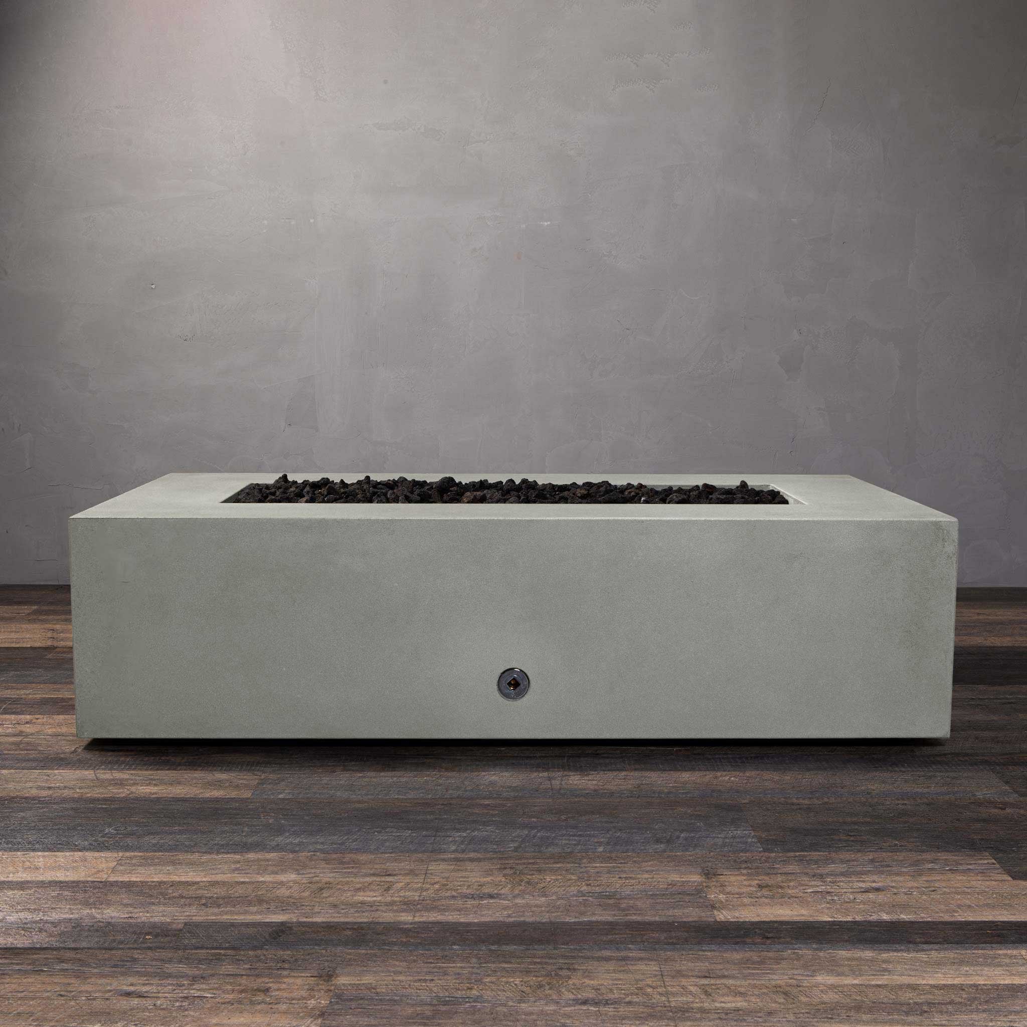 60" x 32" Rectangle Gravity Concrete (GFRC) Fire Pit - Natural Gas - Push Button Spark Ignition - Natural Gray by Starfire Designs - Image 13