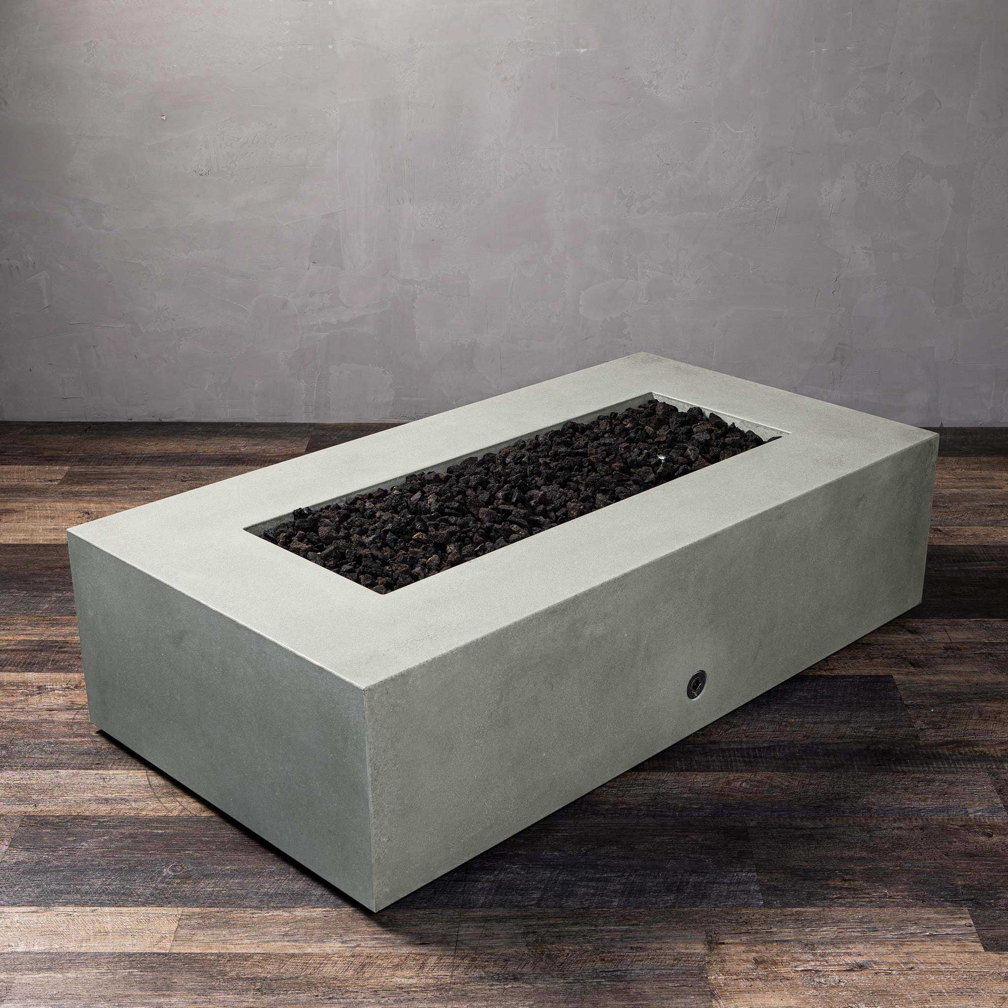 60" x 32" Rectangle Gravity Concrete (GFRC) Fire Pit - Natural Gas - Push Button Spark Ignition - Natural Gray by Starfire Designs - Image 16