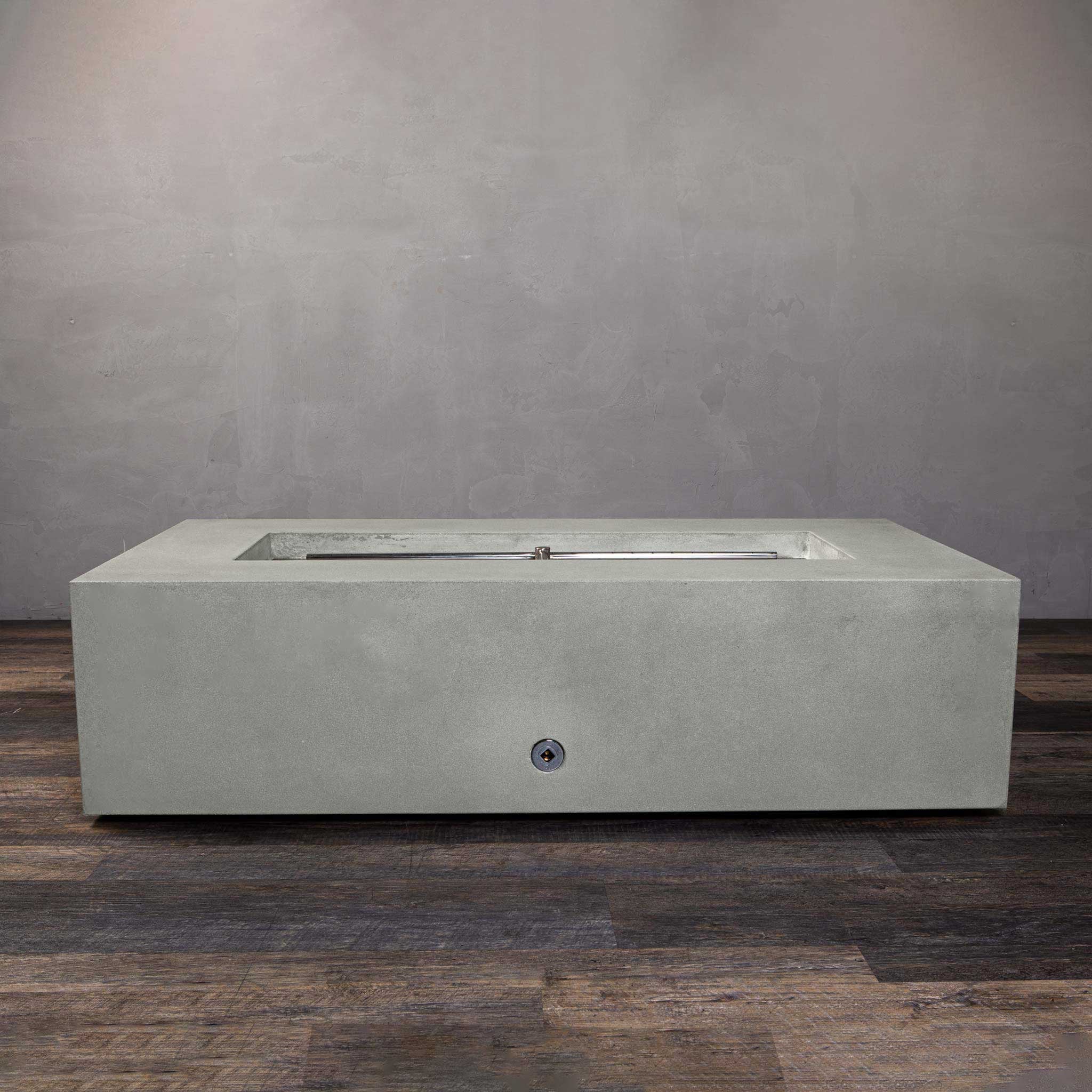 60" x 32" Rectangle Gravity Concrete (GFRC) Fire Pit - Natural Gas - Push Button Spark Ignition - Natural Gray by Starfire Designs - Image 18