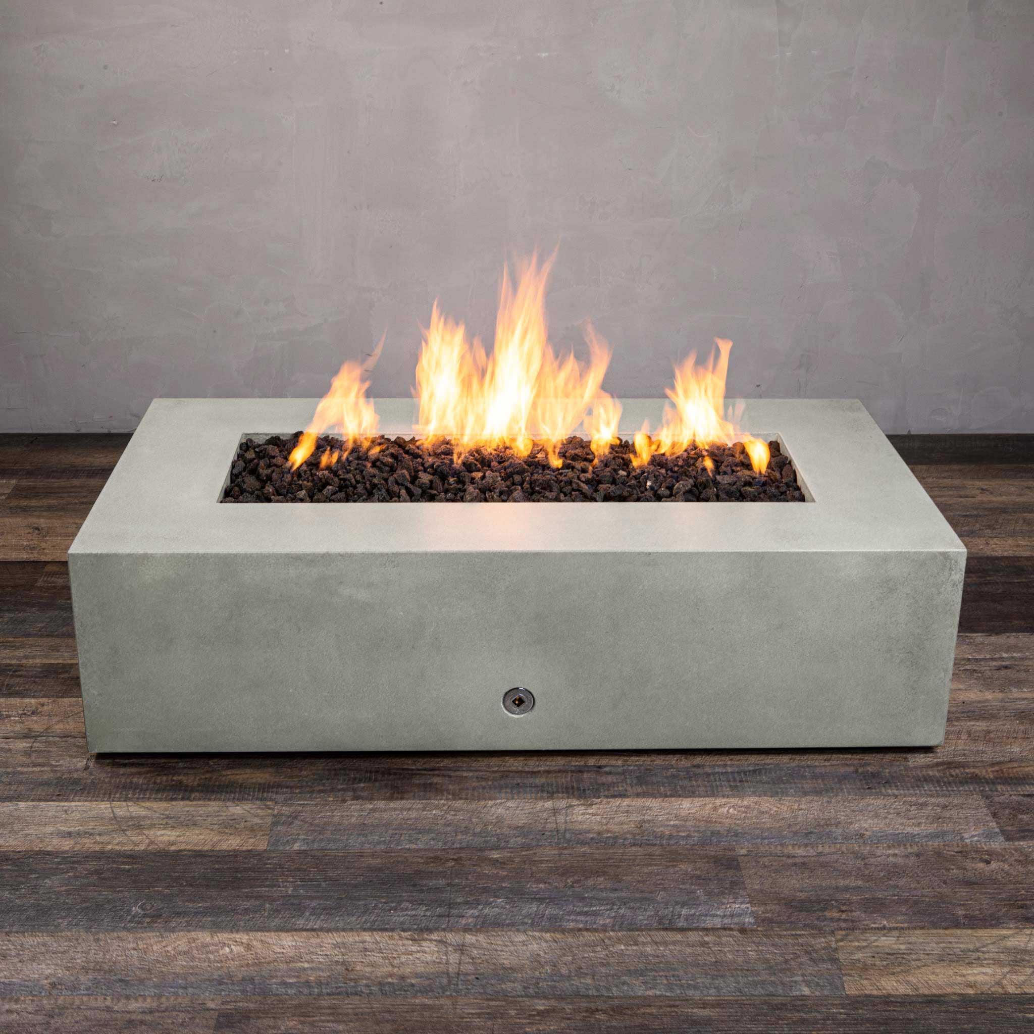 60" x 32" Rectangle Gravity Concrete (GFRC) Fire Pit - Natural Gas - Push Button Spark Ignition - Natural Gray by Starfire Designs - Image 9
