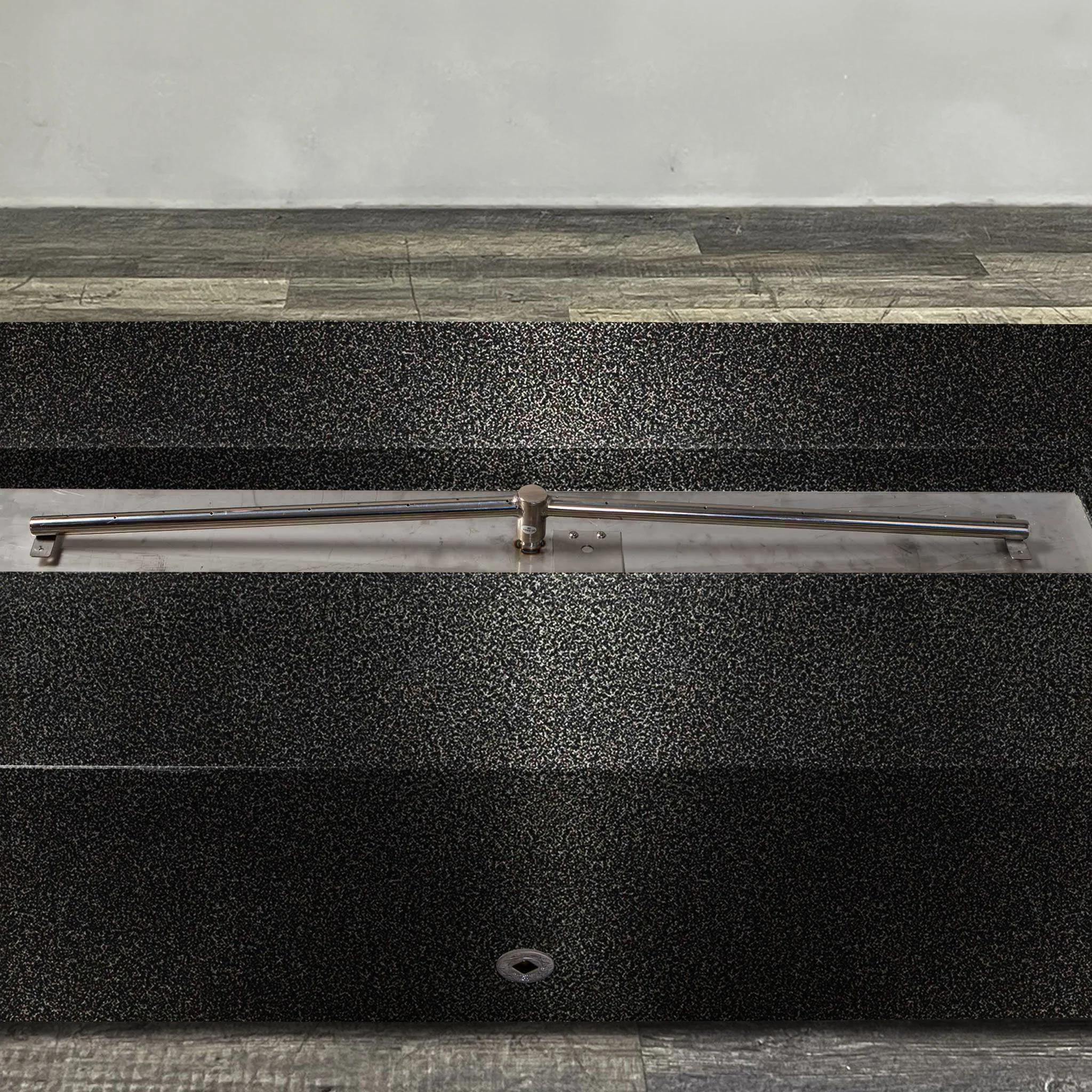 60" x 24" Rectangle Gravity Powder Coated Steel Fire Pit - Natural Gas - 110V CSA Hi/Lo Electronic Ignition System w/Bluetooth & Handheld Remote - Silver Vein by Starfire Designs - Image 6