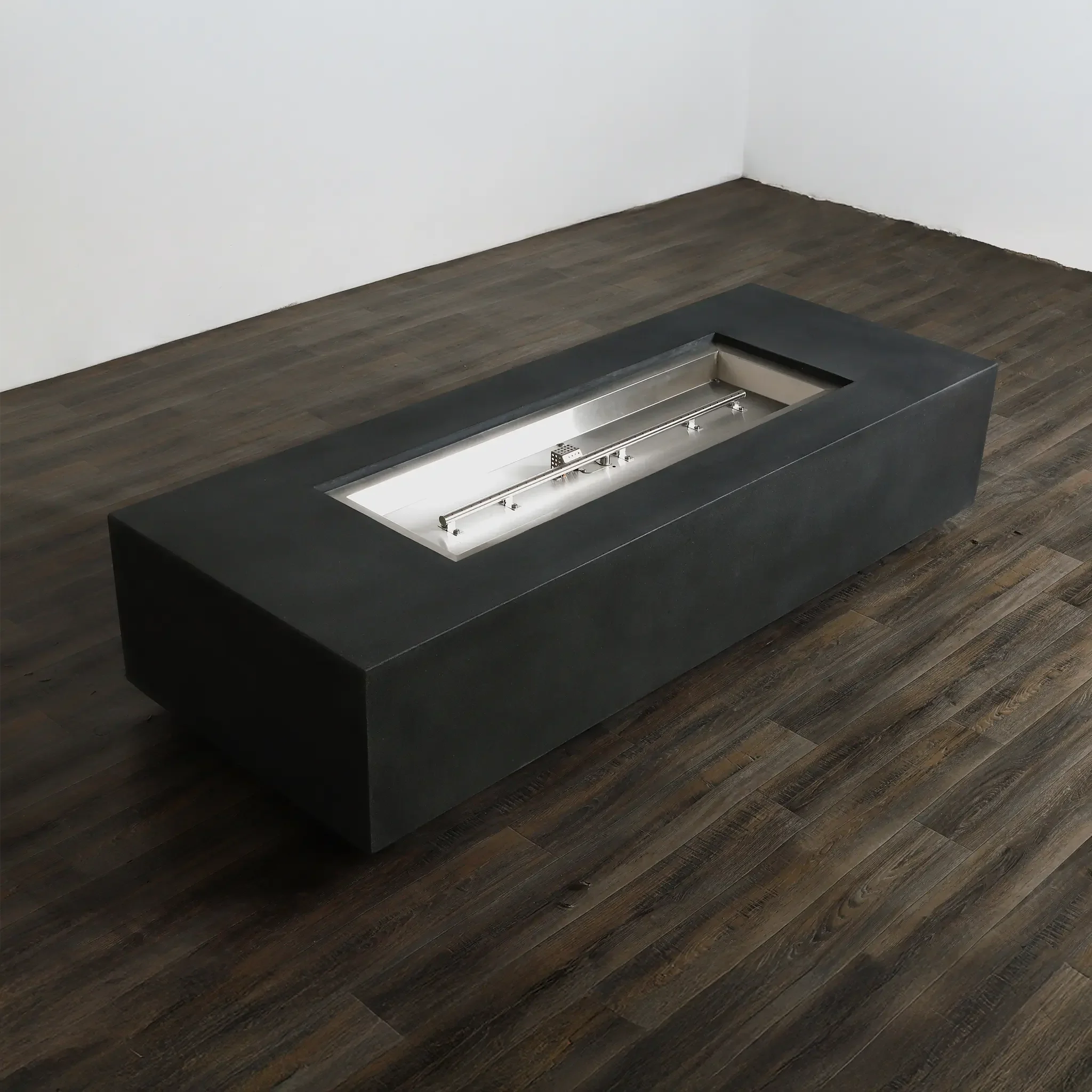 72" x 28" Rectangle Beton Concrete (GFRC) Gas Fire Pit - Graphite by Starfire Designs - Image 10