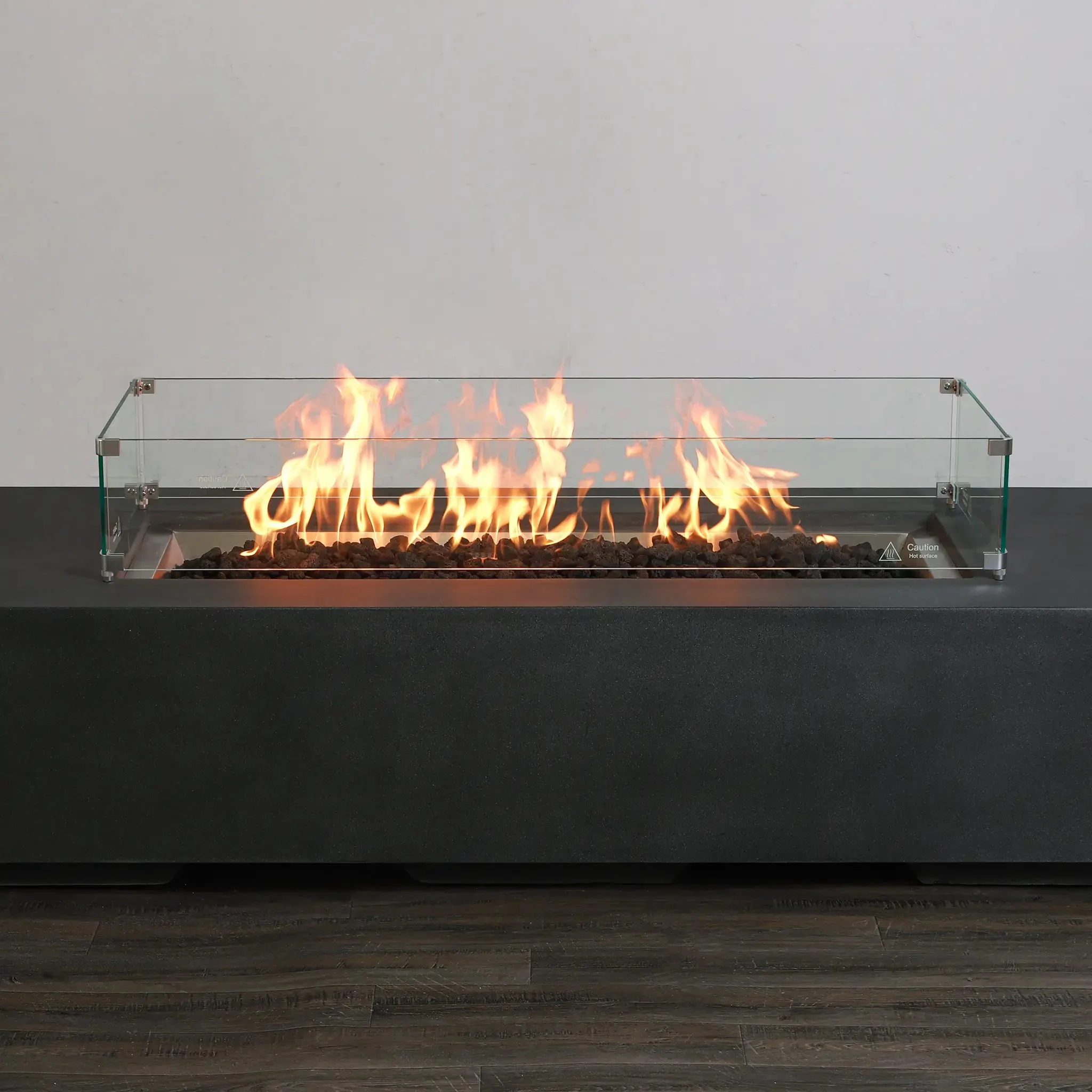 72" x 28" Rectangle Beton Concrete (GFRC) Gas Fire Pit - Graphite by Starfire Designs - Image 13