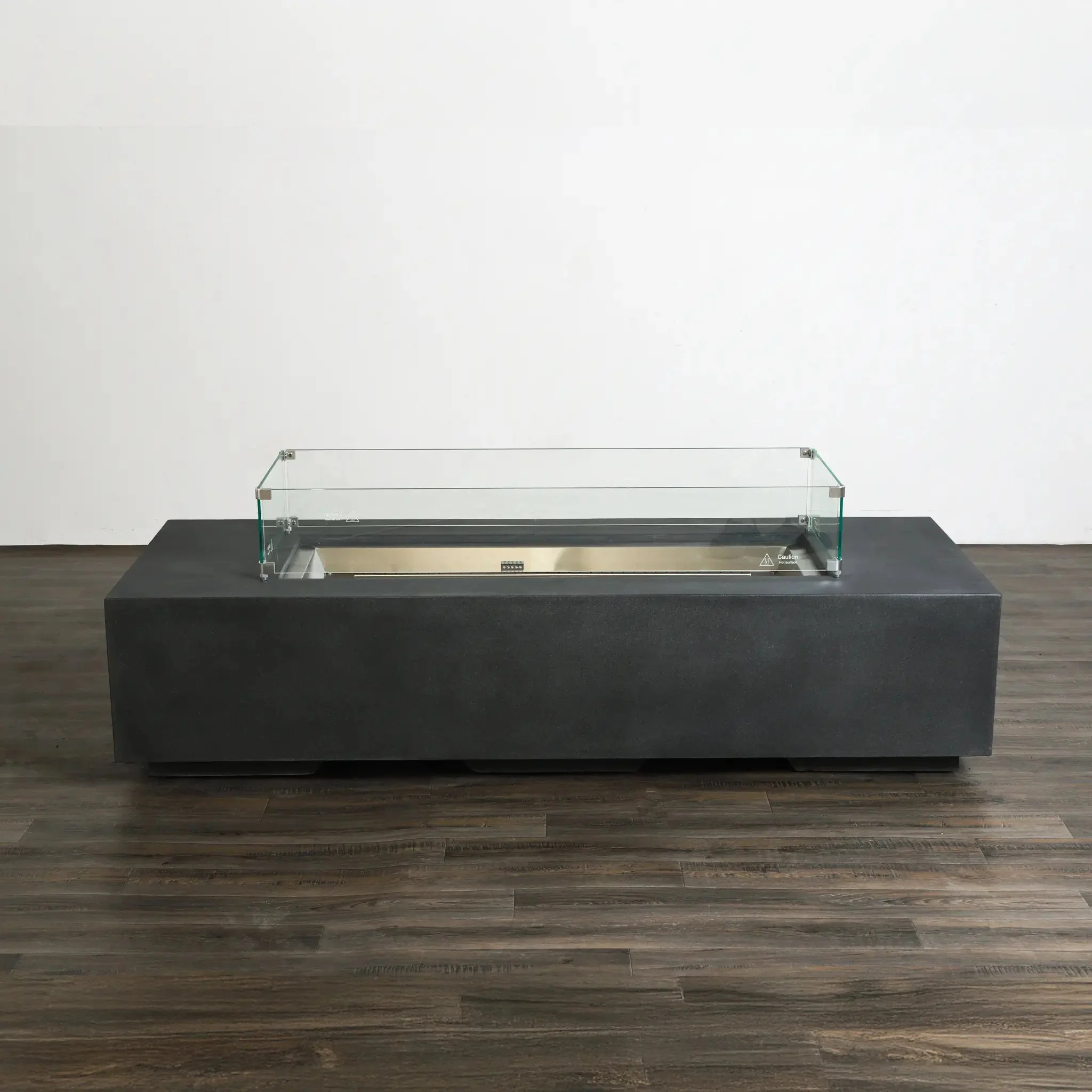 72" x 28" Rectangle Beton Concrete (GFRC) Gas Fire Pit - Graphite by Starfire Designs - Image 14