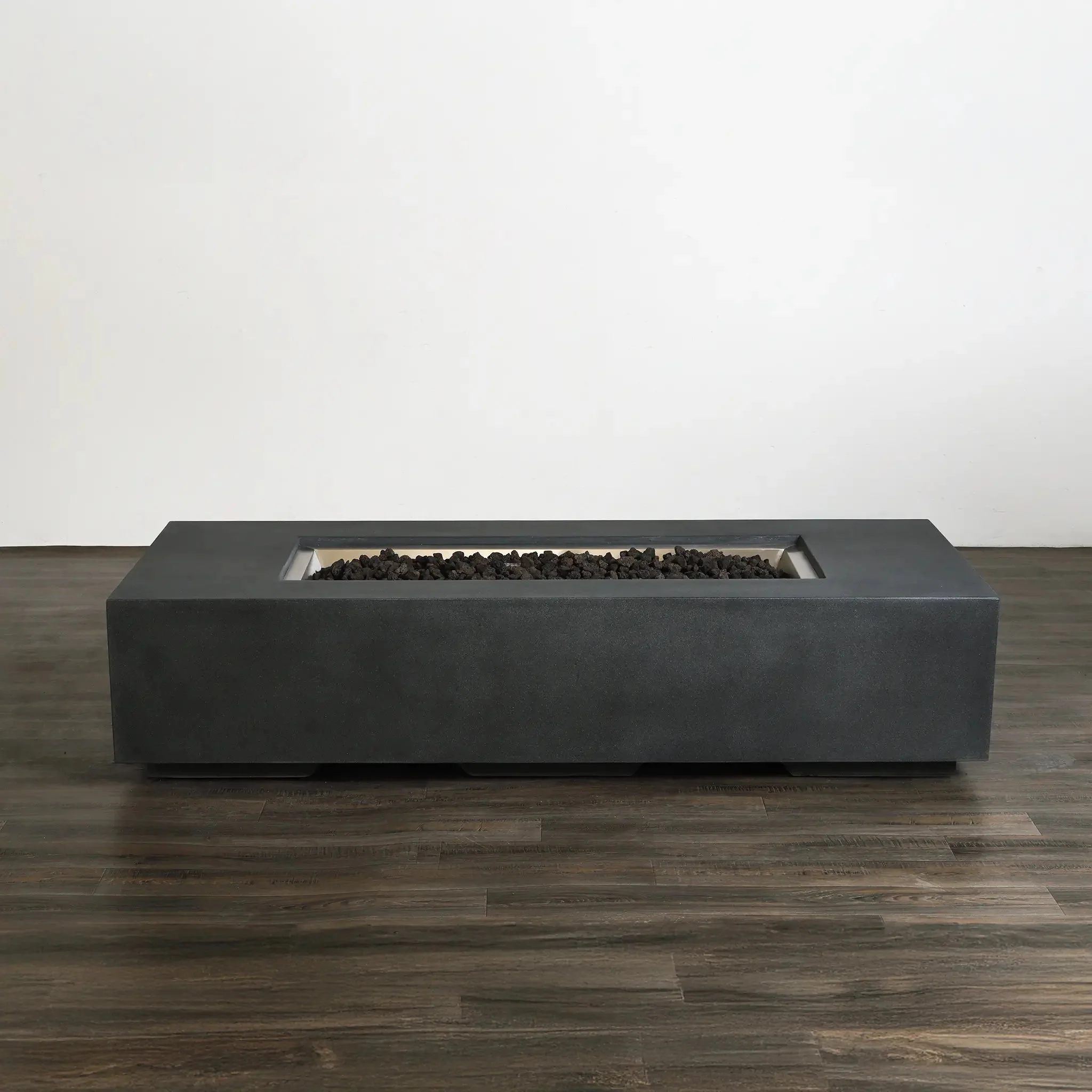 72" x 28" Rectangle Beton Concrete (GFRC) Gas Fire Pit - Graphite by Starfire Designs - Image 3