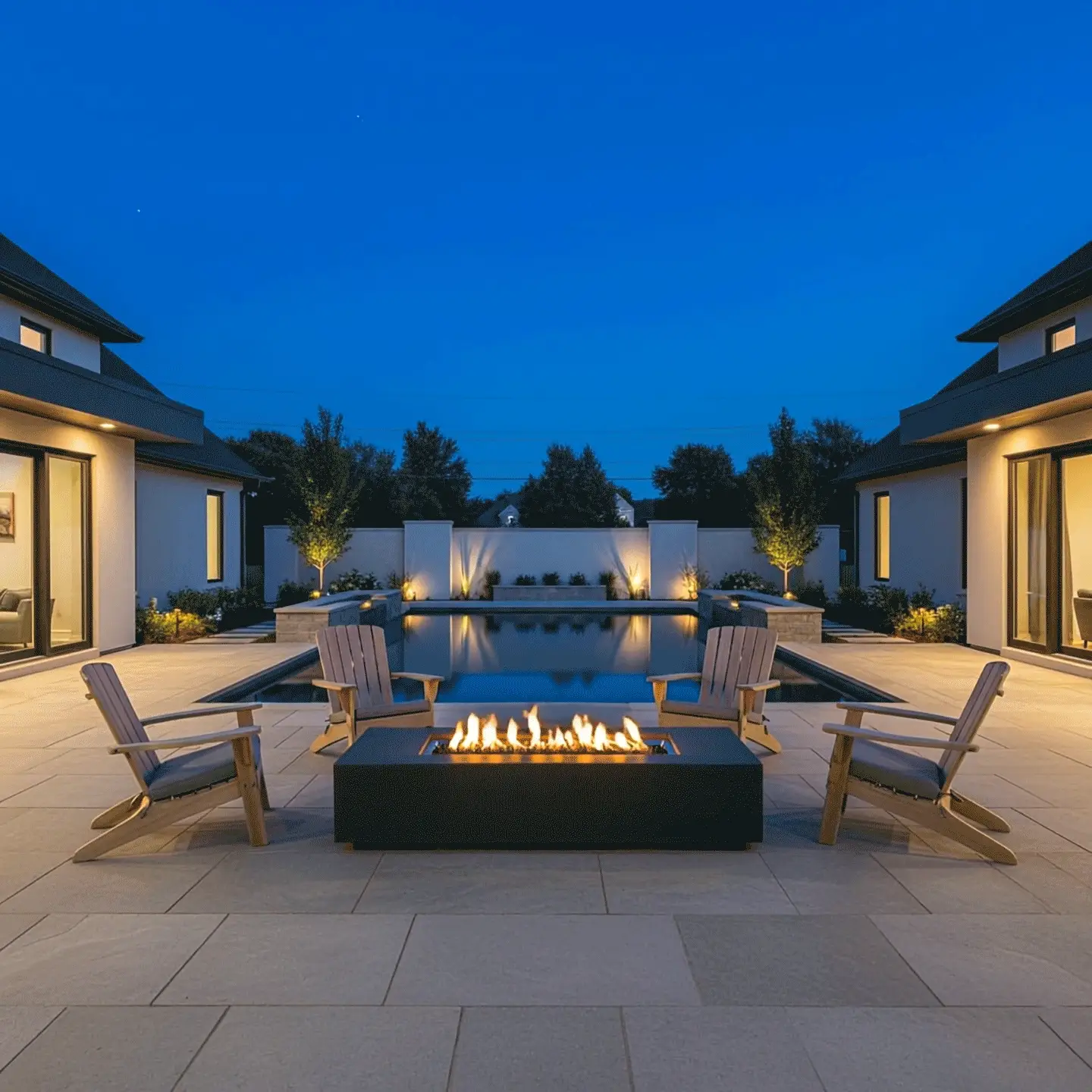 72" x 28" Rectangle Beton Concrete (GFRC) Gas Fire Pit - Graphite by Starfire Designs - Image 7