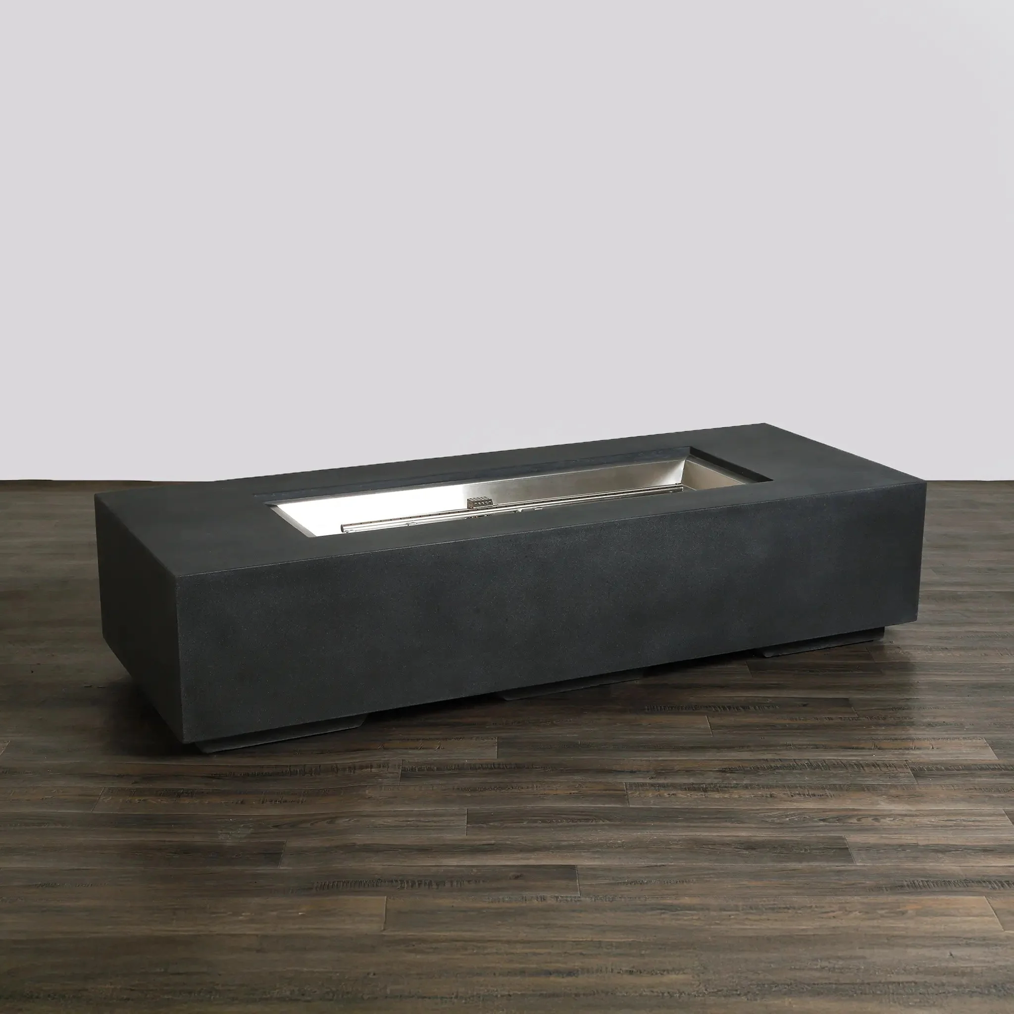 72" x 28" Rectangle Beton Concrete (GFRC) Gas Fire Pit - Graphite by Starfire Designs - Image 9