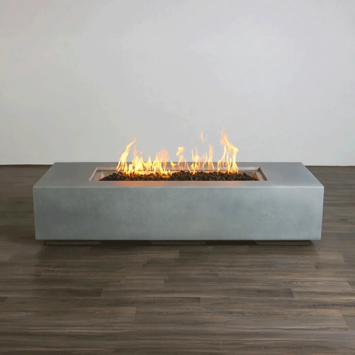 72" x 28" Rectangle Beton Concrete (GFRC) Gas Fire Pit - Natural Gray by Starfire Designs - Image 2