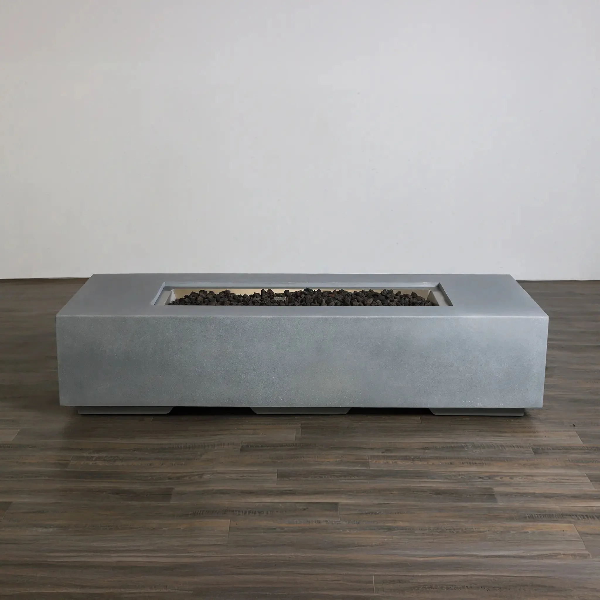 72" x 28" Rectangle Beton Concrete (GFRC) Gas Fire Pit - Natural Gray by Starfire Designs - Image 3