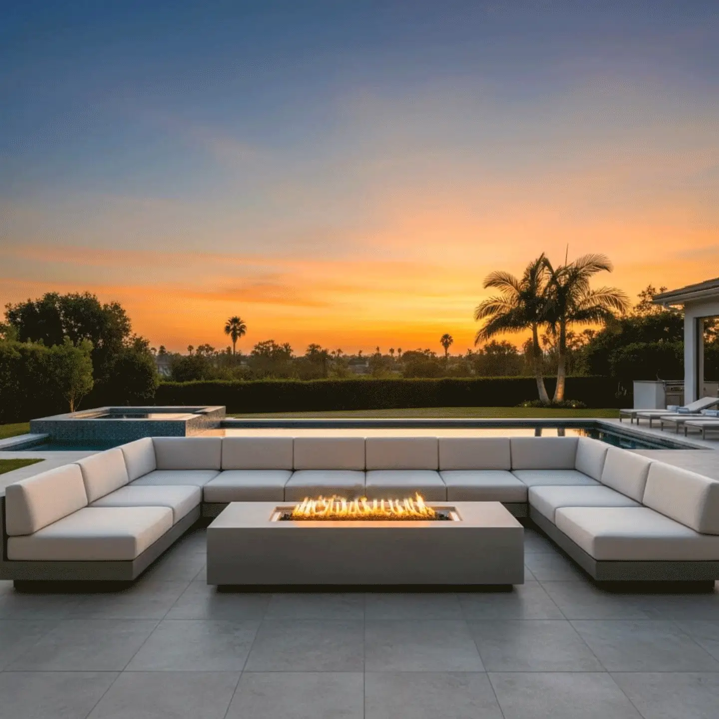 72" x 28" Rectangle Beton Concrete (GFRC) Gas Fire Pit - Natural Gray by Starfire Designs - Image 6
