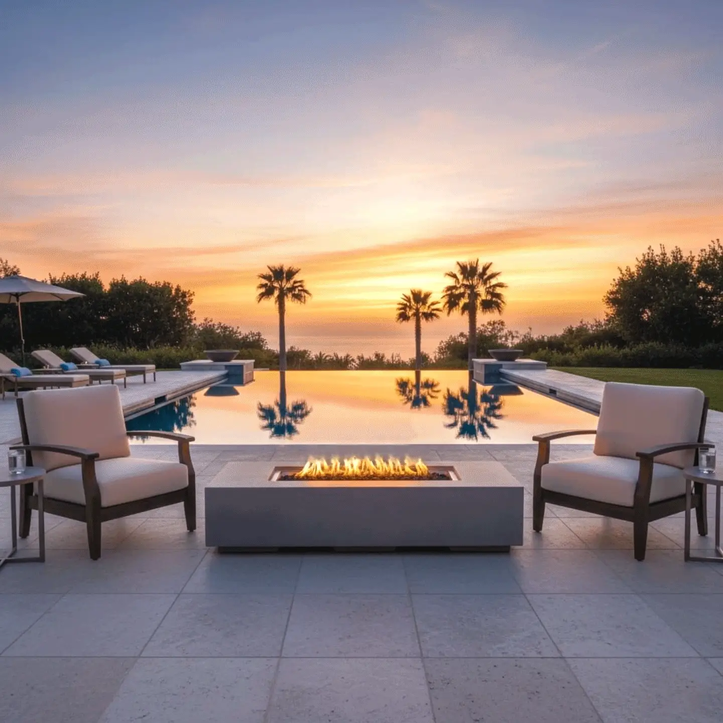 72" x 28" Rectangle Beton Concrete (GFRC) Gas Fire Pit - Natural Gray by Starfire Designs - Image 7