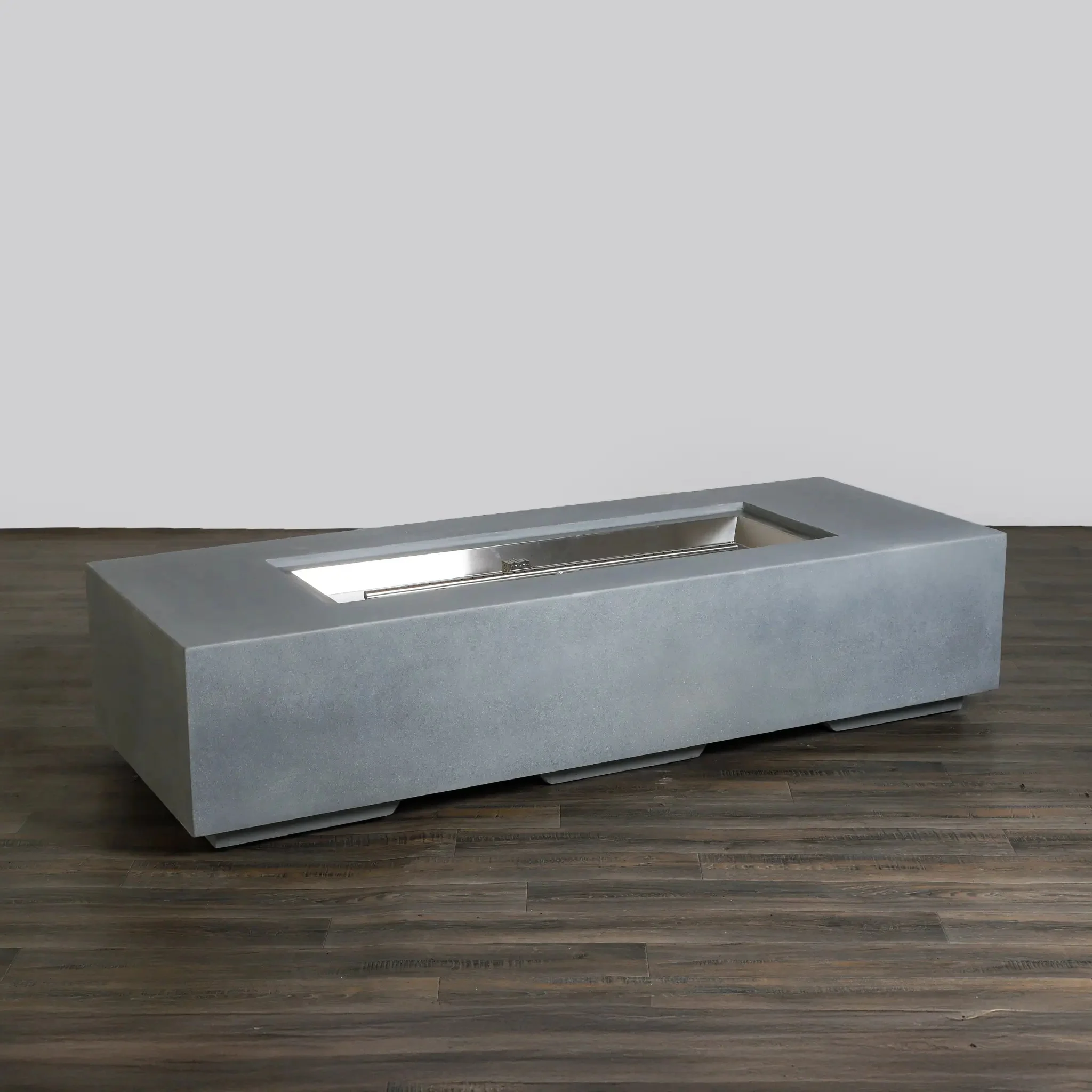 72" x 28" Rectangle Beton Concrete (GFRC) Gas Fire Pit - Natural Gray by Starfire Designs - Image 9