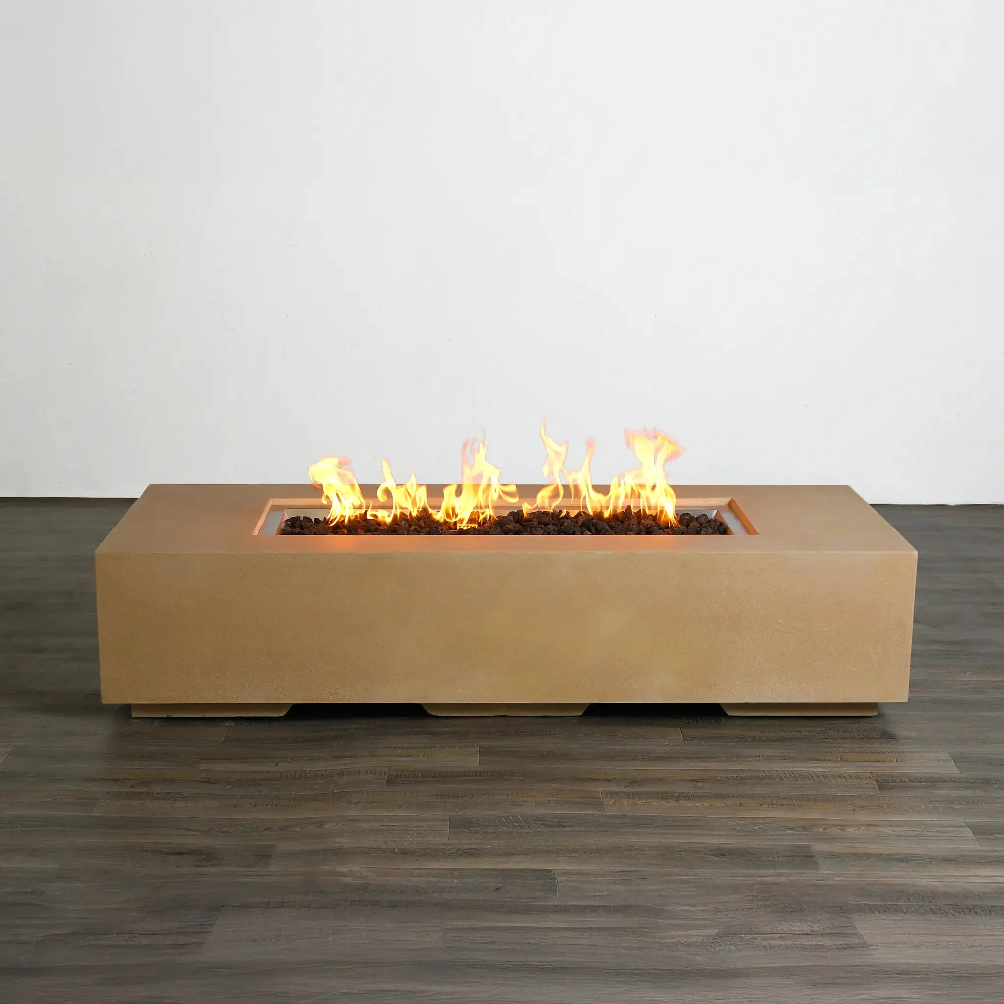 72" x 28" Rectangle Beton Concrete (GFRC) Gas Fire Pit by Starfire Designs - Image 3