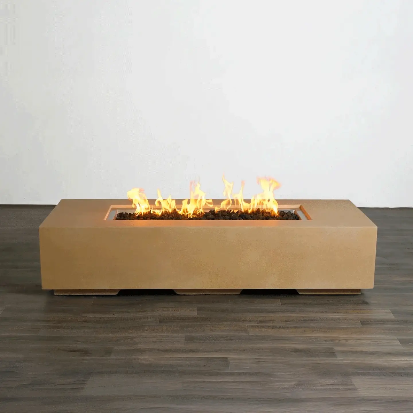 72" x 28" Rectangle Beton Concrete (GFRC) Gas Fire Pit - Sand by Starfire Designs - Image 2