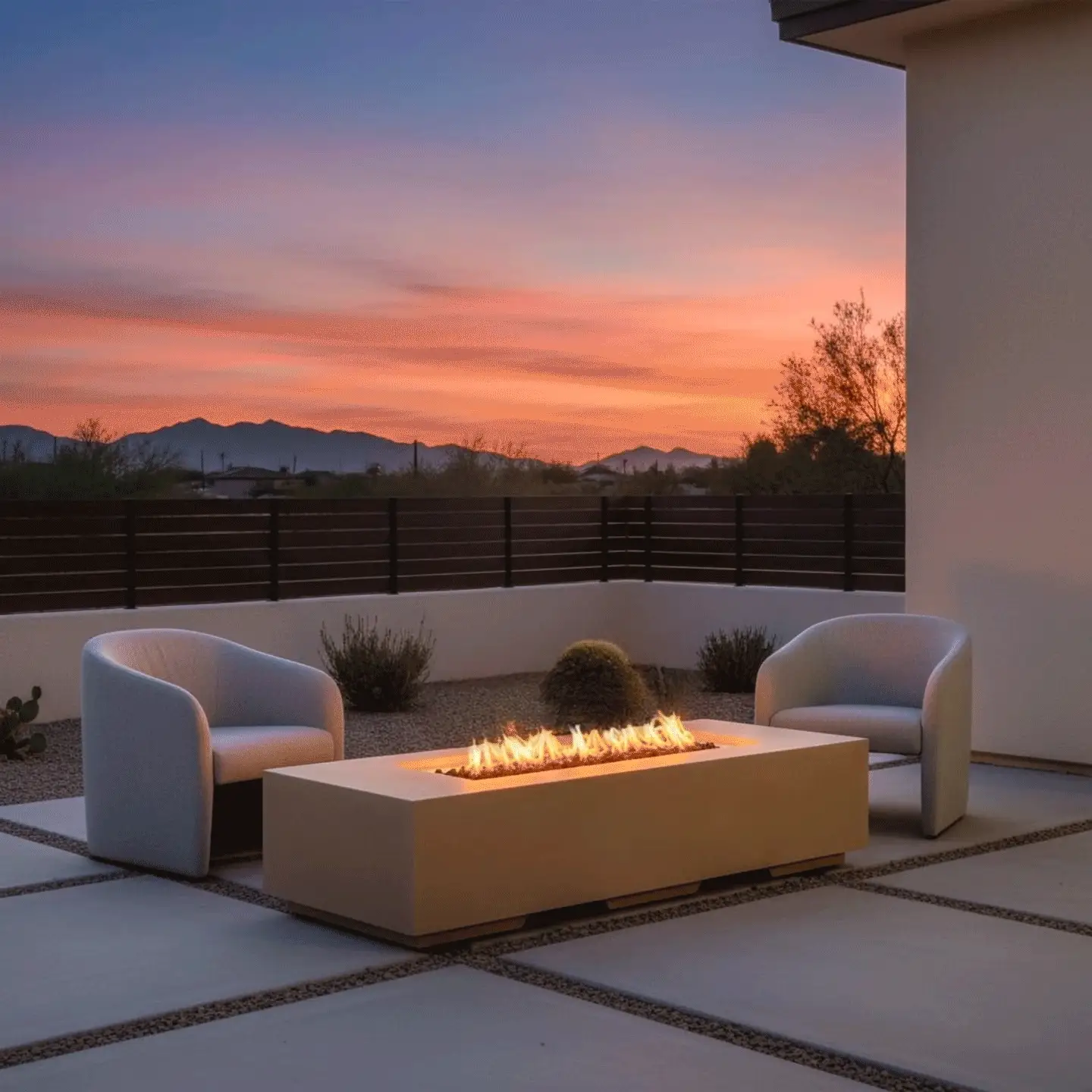 72" x 28" Rectangle Beton Concrete (GFRC) Gas Fire Pit - Sand by Starfire Designs - Image 5