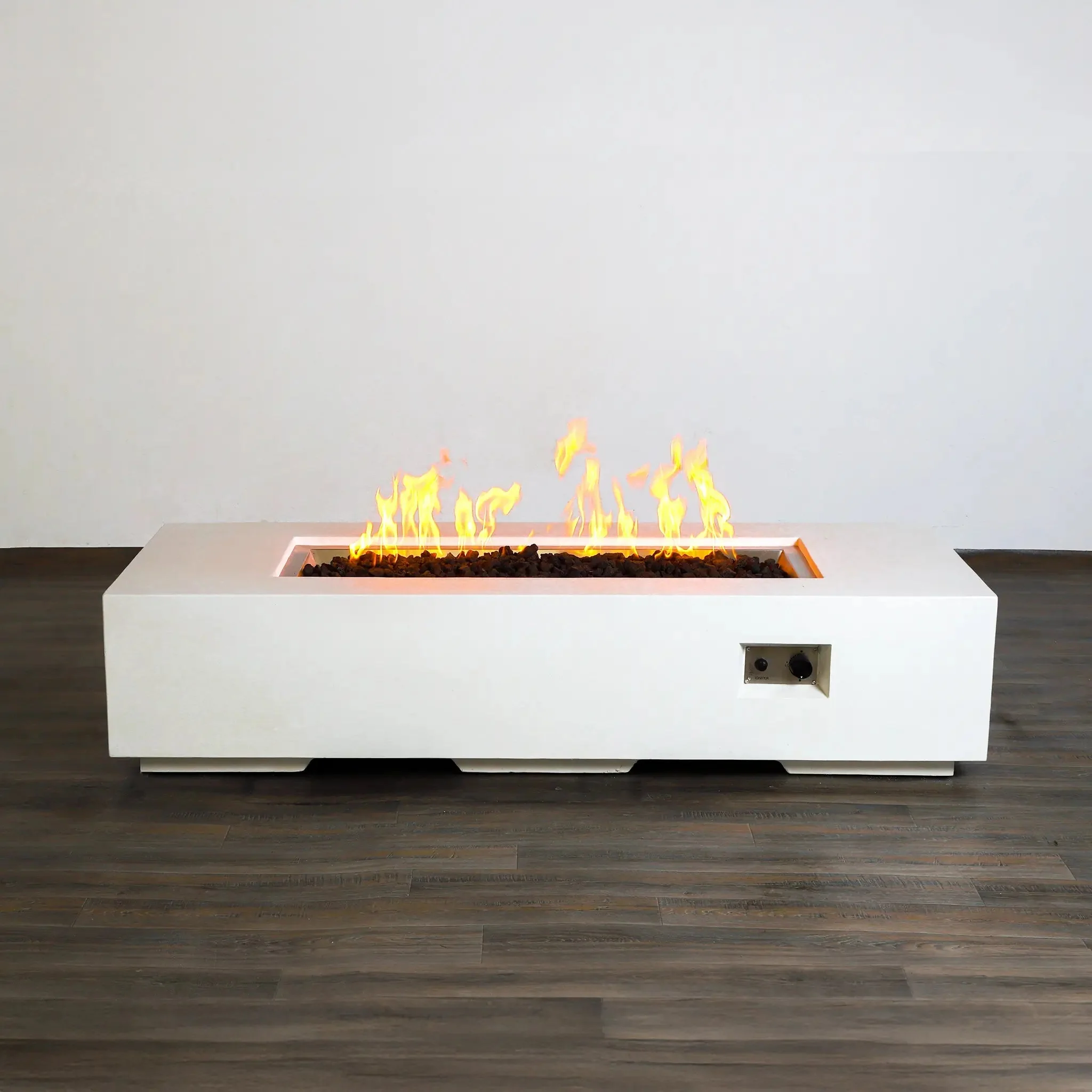 72" x 28" Rectangle Beton Concrete (GFRC) Gas Fire Pit by Starfire Designs - Image 5