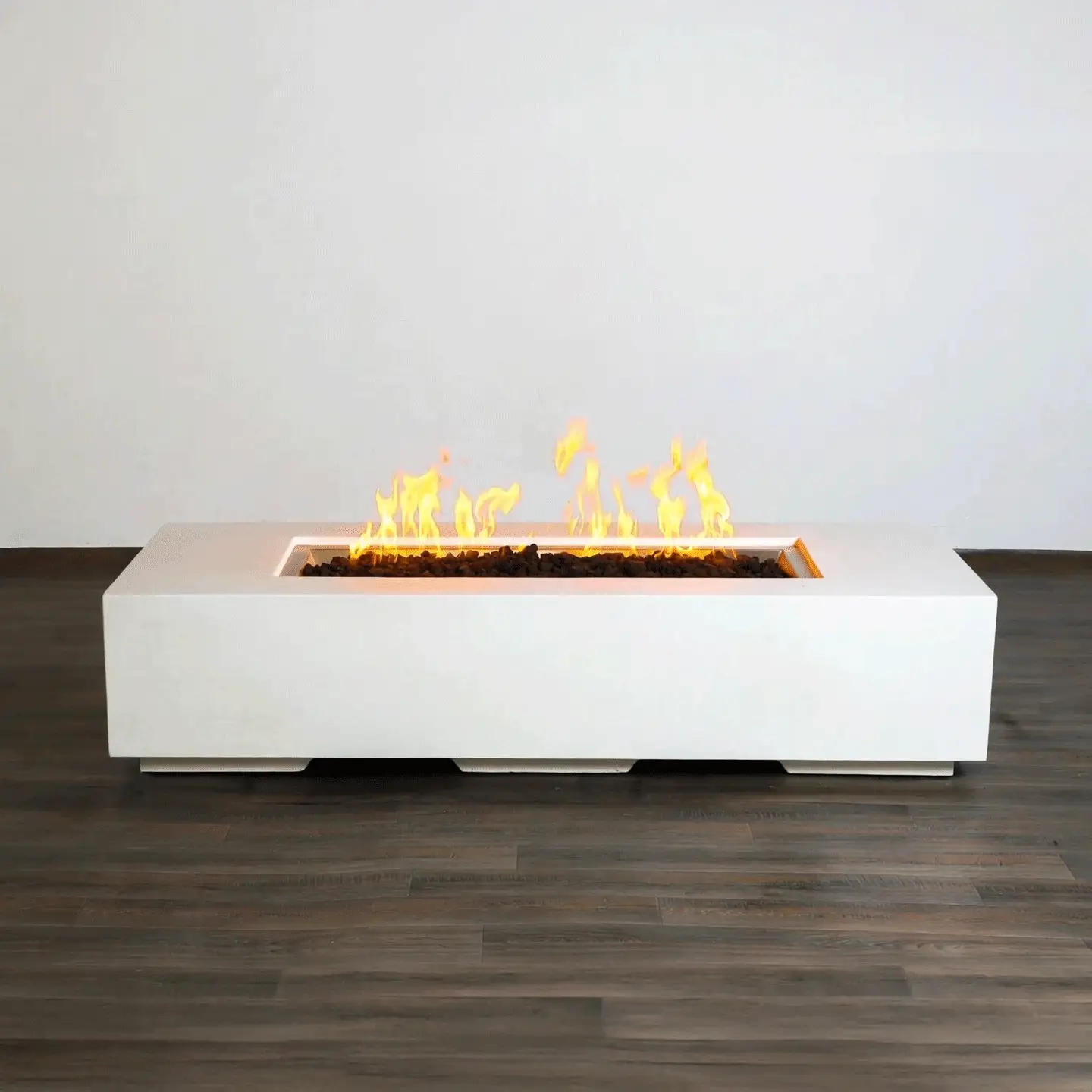 72" x 28" Rectangle Beton Concrete (GFRC) Gas Fire Pit - White by Starfire Designs - Image 2