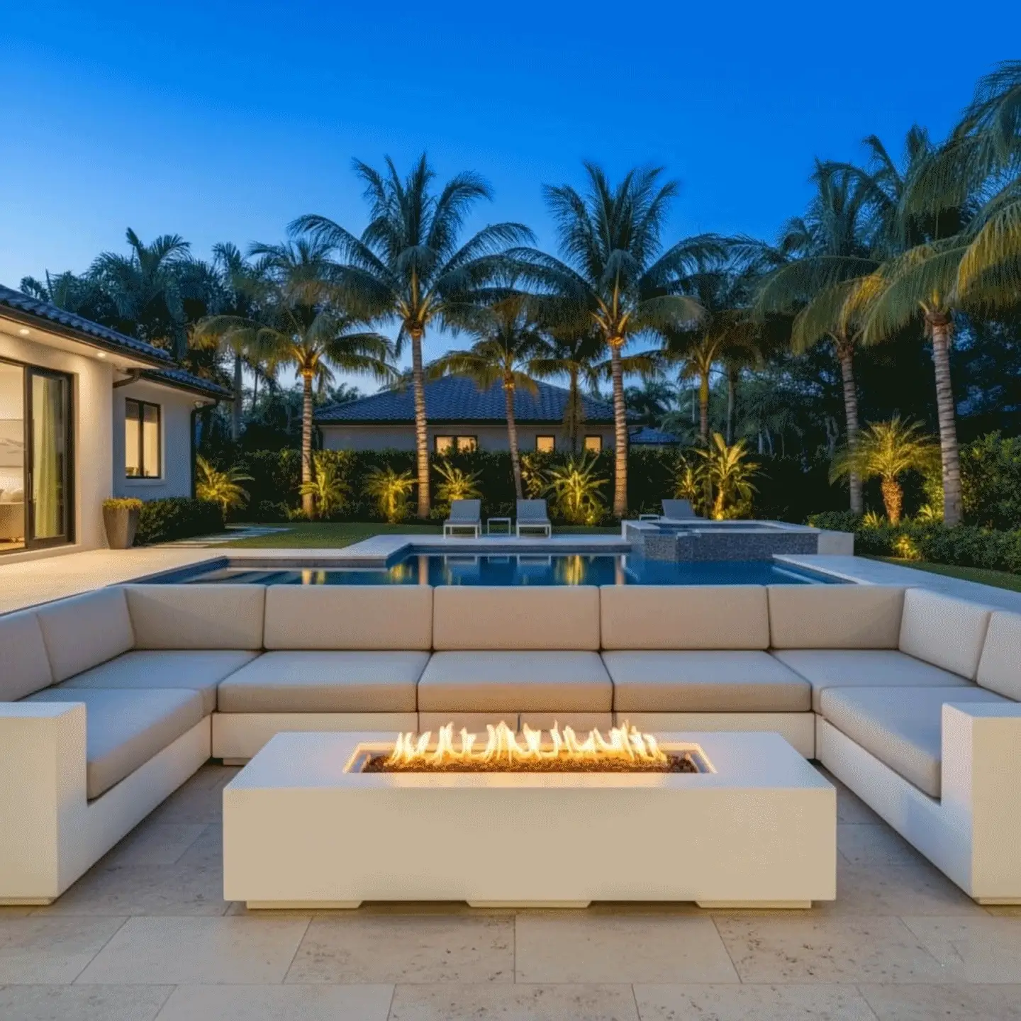 72" x 28" Rectangle Beton Concrete (GFRC) Gas Fire Pit - White by Starfire Designs - Image 7