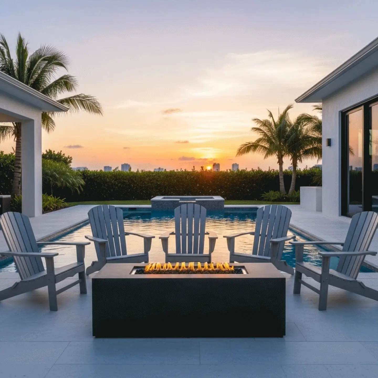 72" x 28" Rectangle Beton Concrete (GFRC) Gas Fire Pit with Hidden Propane Tank - Graphite by Starfire Designs - Image 5